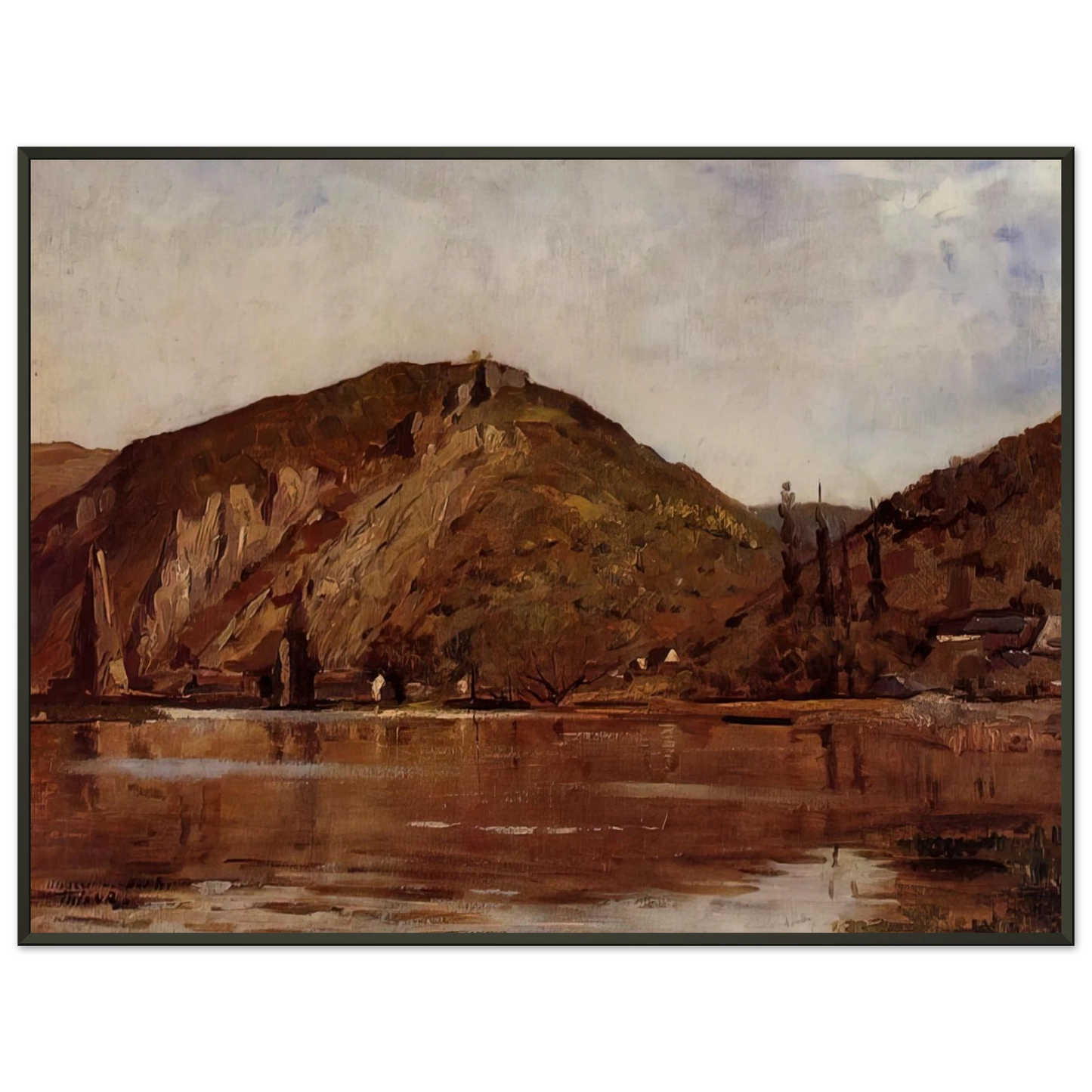 Theo van Rysselberghe MEUSE RIVER AROUND NAMUR 1880 Framed Art Print - Aluminum Frame - 40x50 cm / 16x20 inches
