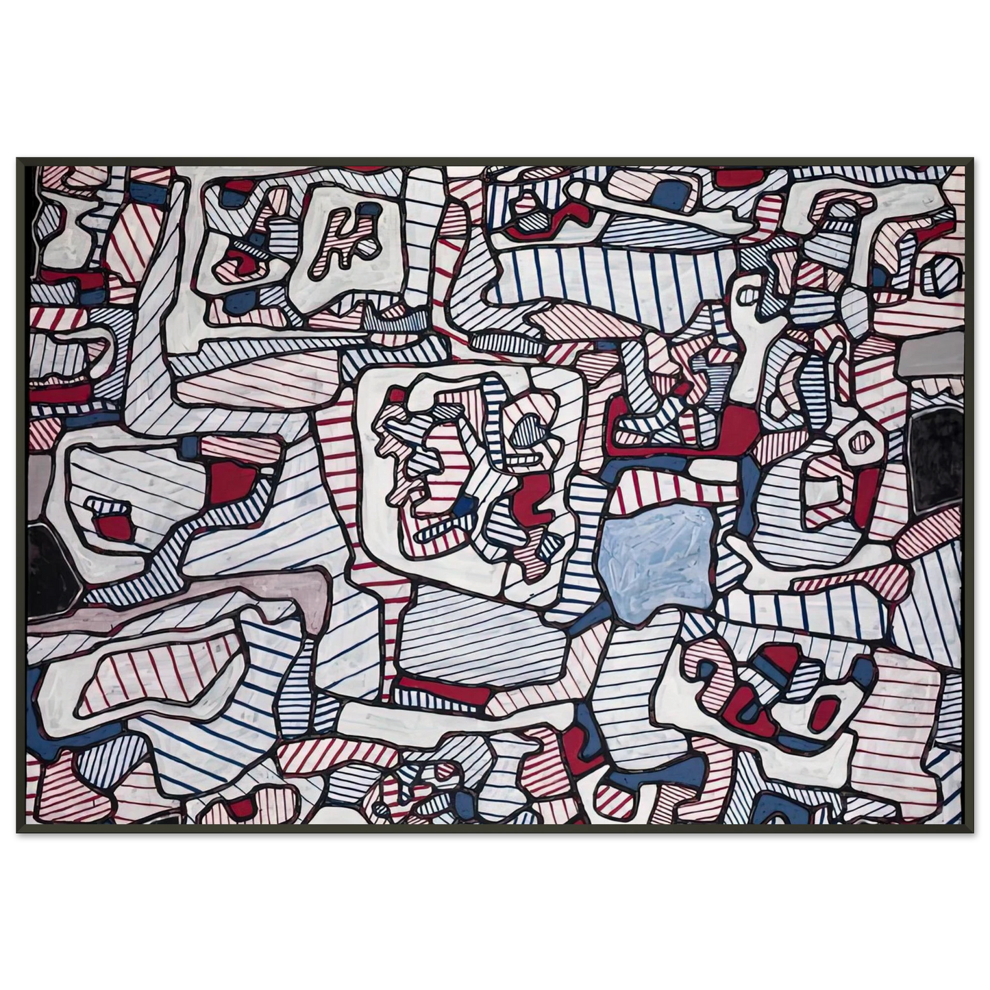 Jean Dubuffet SITE INHABITED BY OBJECTS 1965 Framed Art Print - Aluminum Frame - 21x29.7 cm / 8x12"