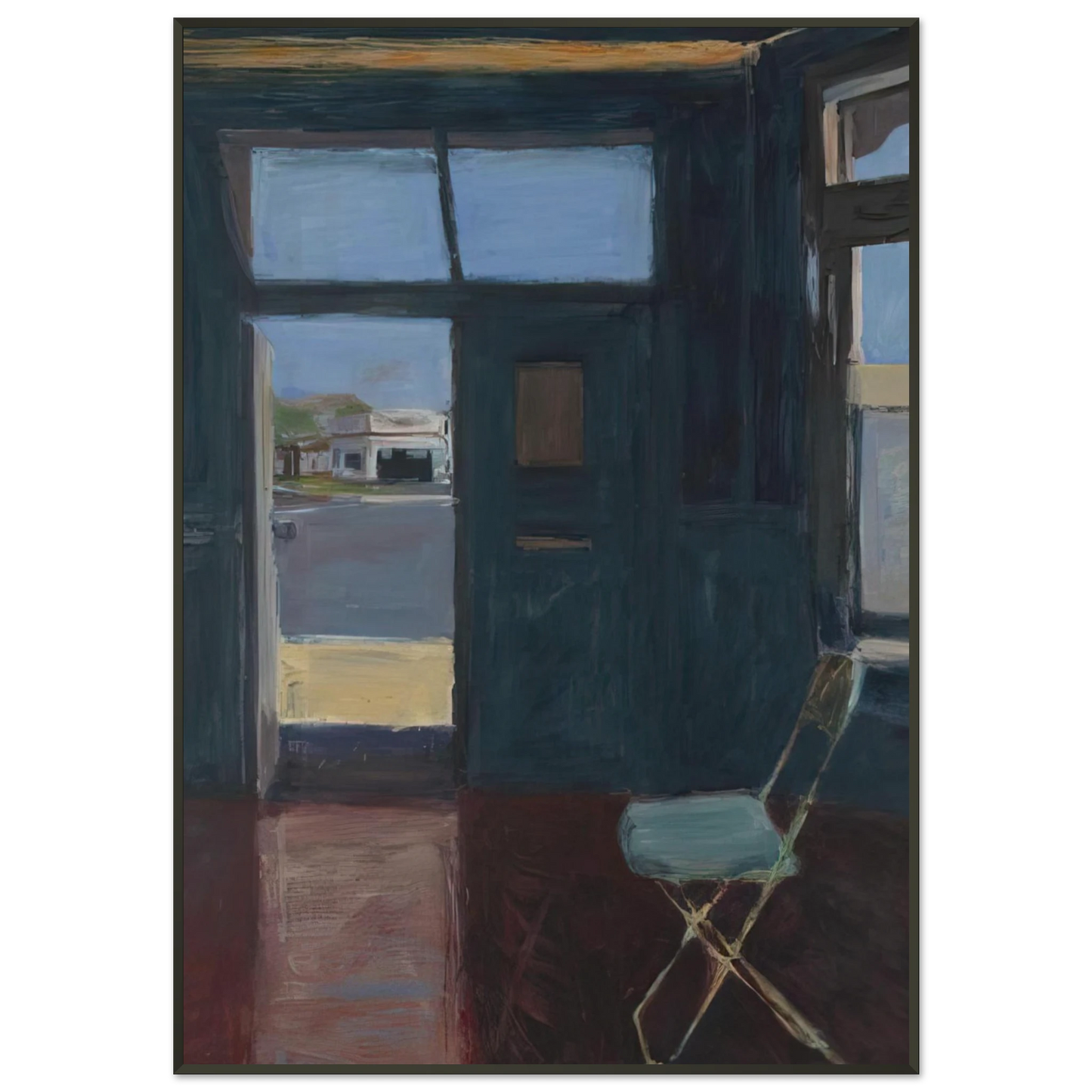 Richard Diebenkorn Interior with Doorway Framed Art Print - Aluminum Frame - 21x29.7 cm / 8x12"