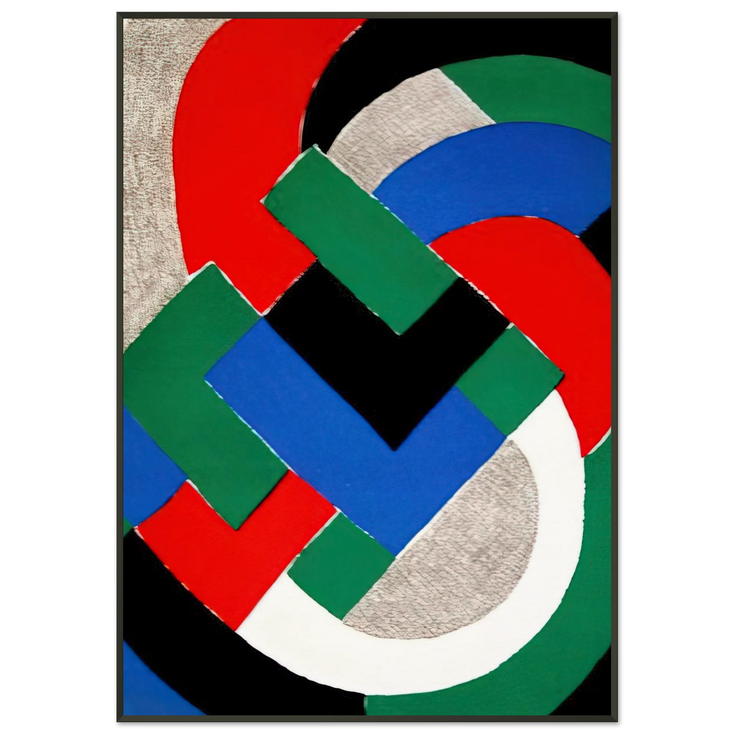 Sonia Delaunay COMPOSITION WITH GREEN AND BLUE Framed Art Print - Aluminum Frame - 21x29.7 cm / 8x12"