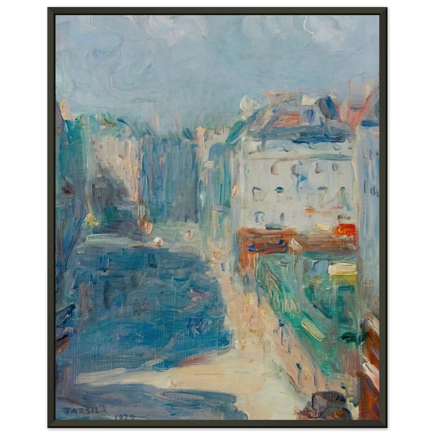 Tarsila do Amaral View of the Paris Hotel Framed Art Print - Aluminum Frame - 40x50 cm / 16x20 inches