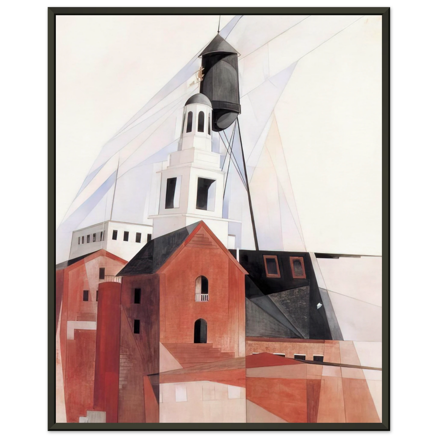 Charles Demuth Lancaster 1920 Framed Art Print - Aluminum Frame - 40x50 cm / 16x20 inches