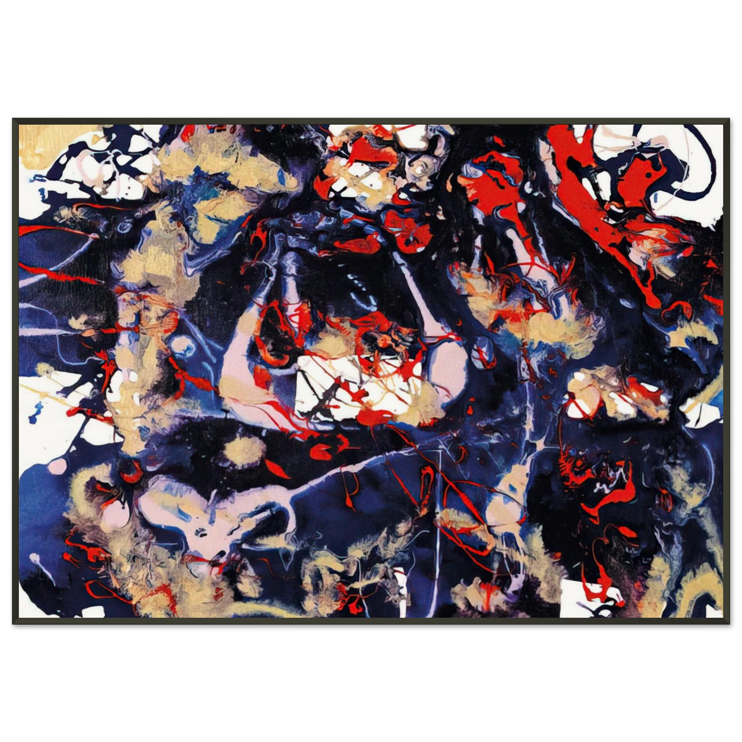 Sam Francis Untitled SFP9477 SFF 1753 Framed Art Print - Aluminum Frame - 21x29.7 cm / 8x12"