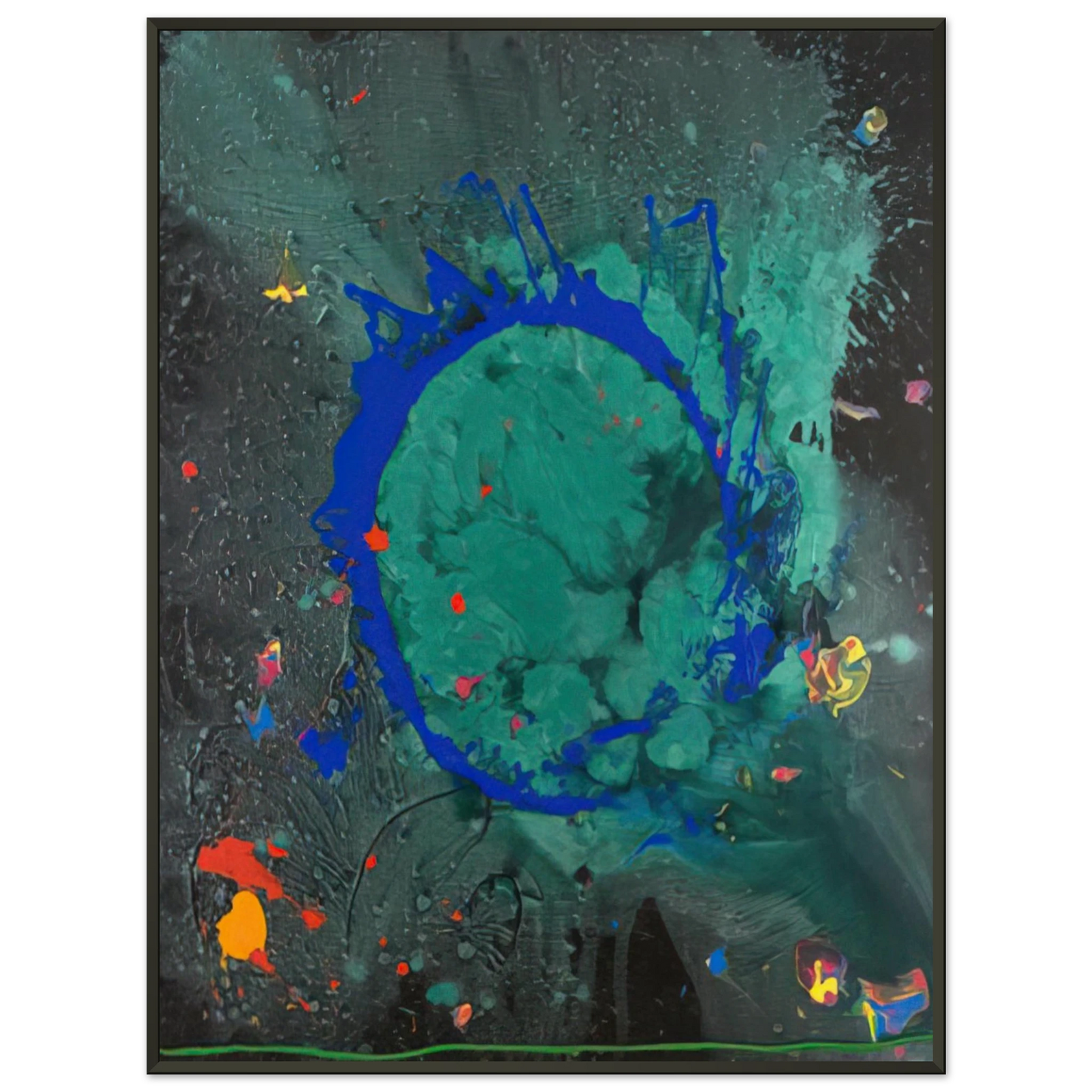 John Hoyland Jade Buddha 230708 2008 Framed Art Print - Aluminum Frame - 70x100 cm / 28x40 inches