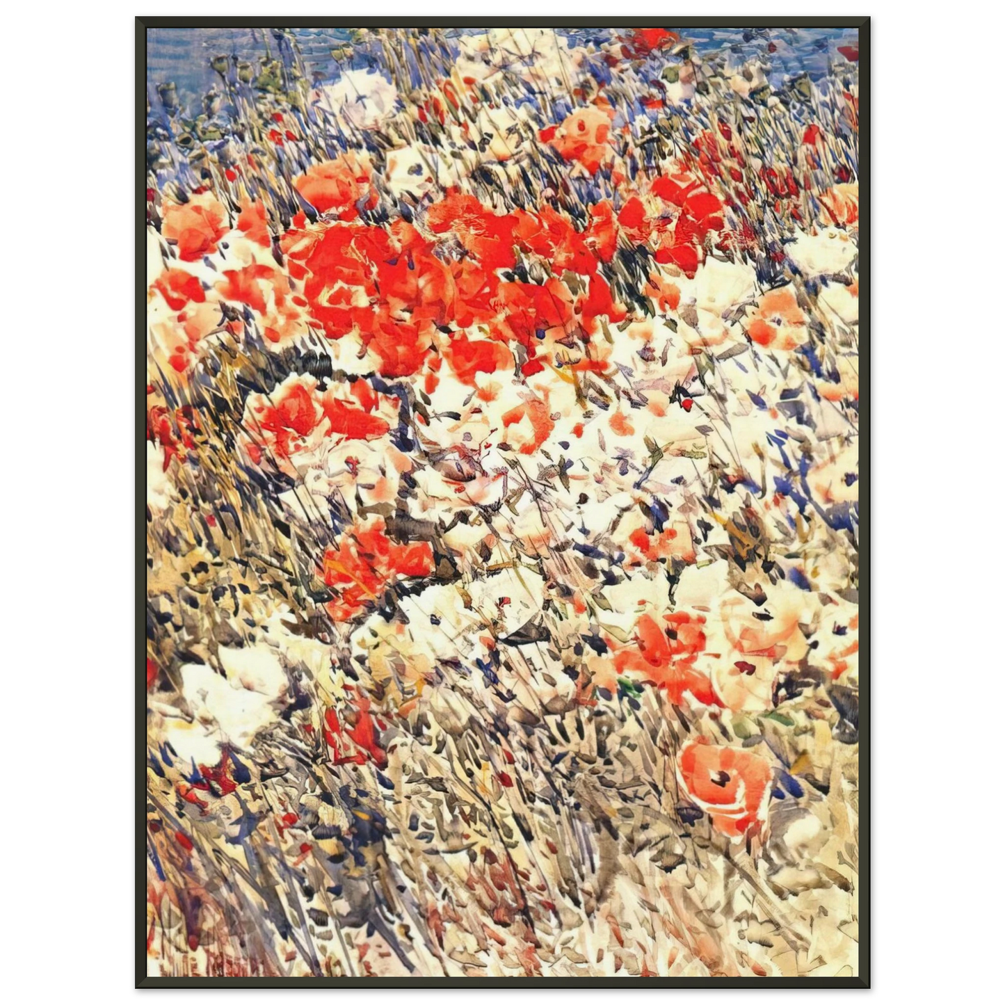 Childe Hassam The island garden Framed Art Print - Aluminum Frame - 40x50 cm / 16x20 inches