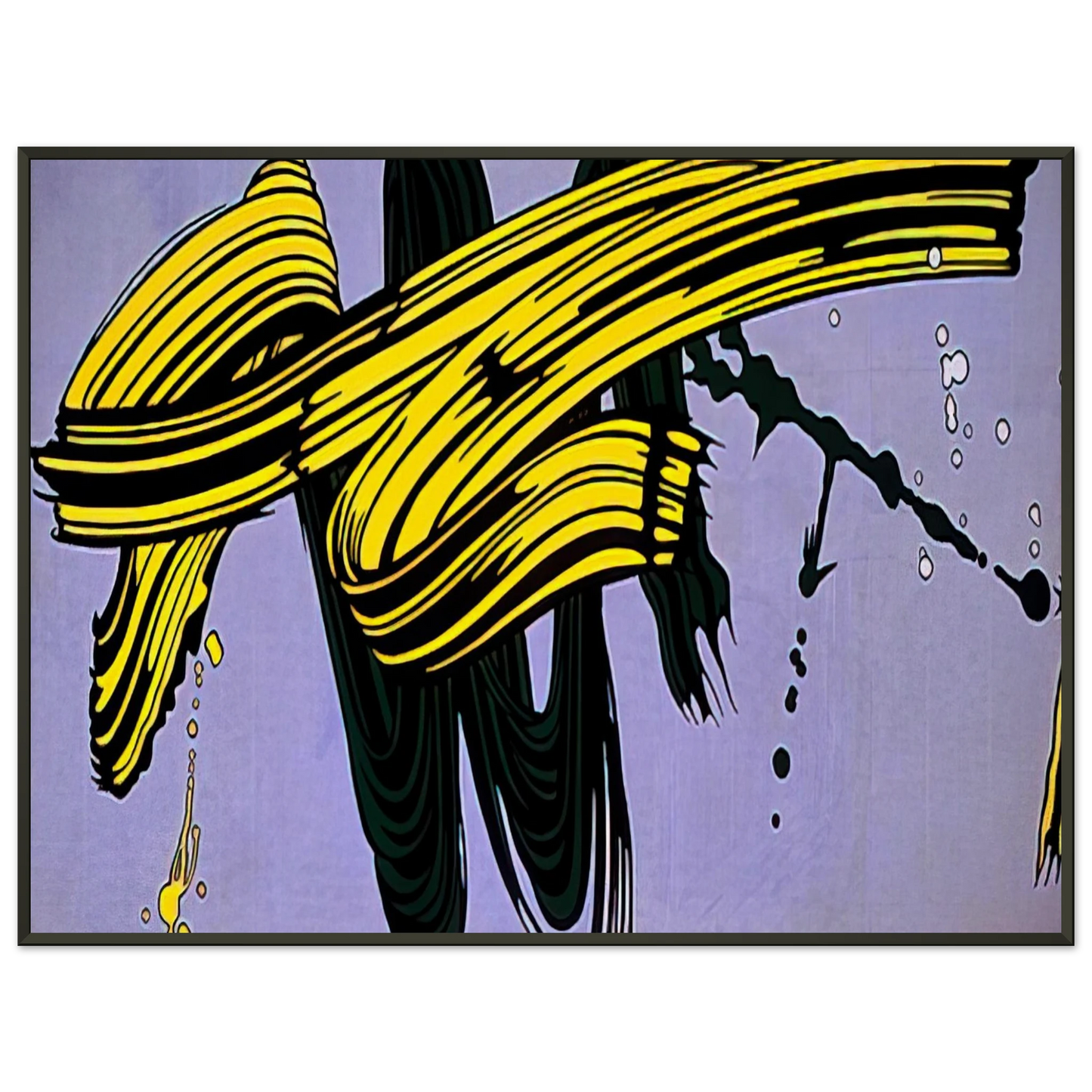 Roy Lichtenstein YELLOW AND GREEN BRUSHSTROKES 1966 Framed Art Print - Aluminum Frame - 60x80 cm / 24x32 inches