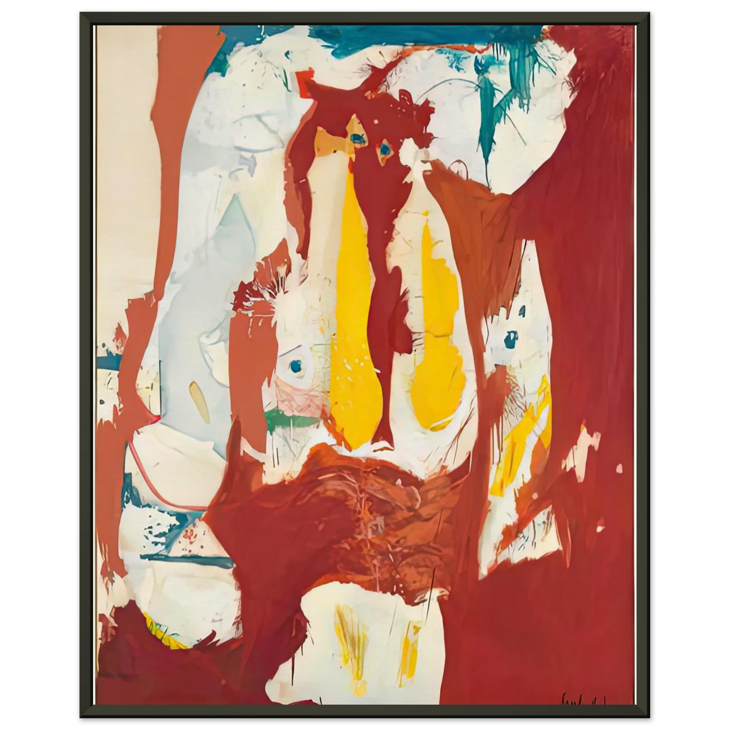 Helen Frankenthaler The Red Sea 1959 Framed Art Print - Aluminum Frame - 60x80 cm / 24x32 inches