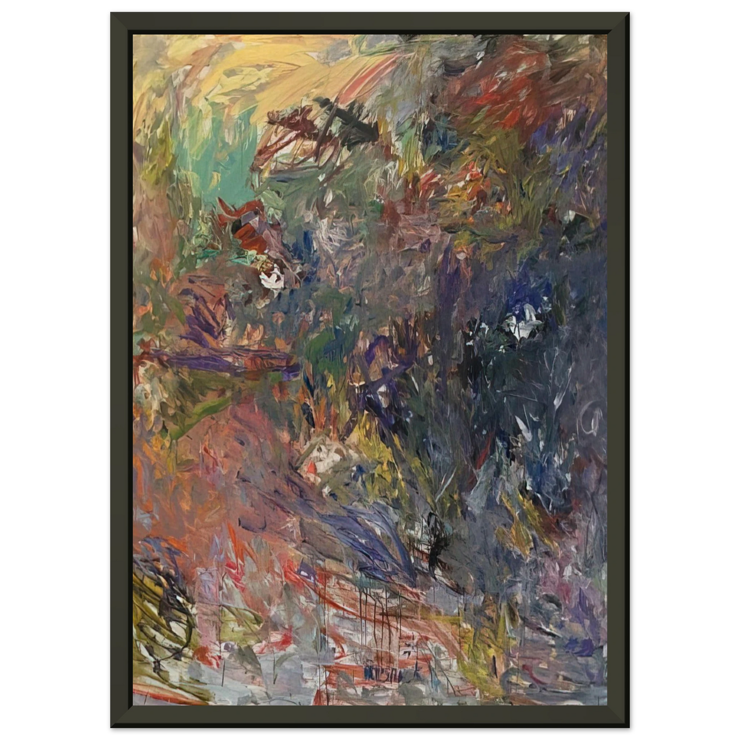 Milton Resnick UNTITLED 1959 Framed Art Print - Aluminum Frame - 40x50 cm / 16x20 inches