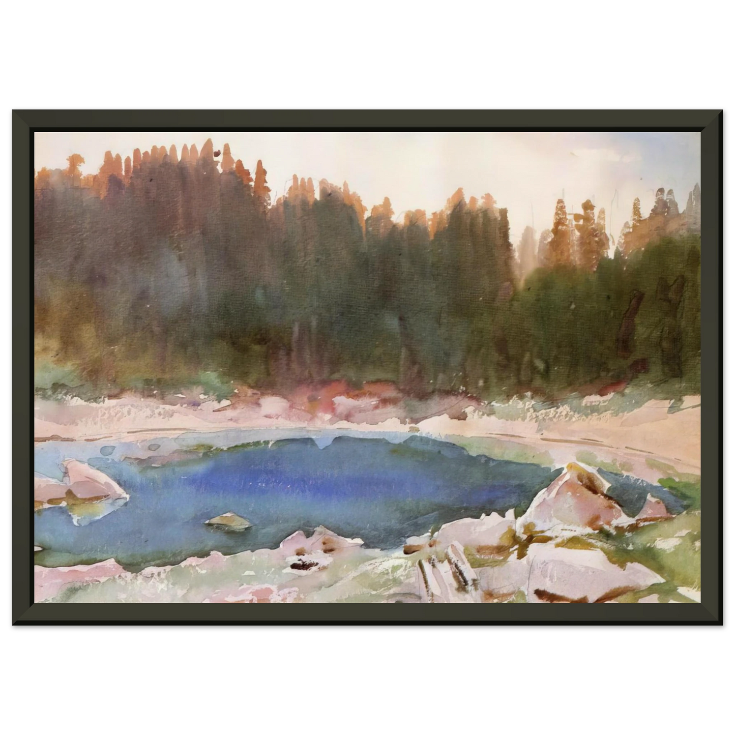 John Singer Sargent Lake in the Tyrol Framed Art Print - Aluminum Frame - 60x80 cm / 24x32 inches