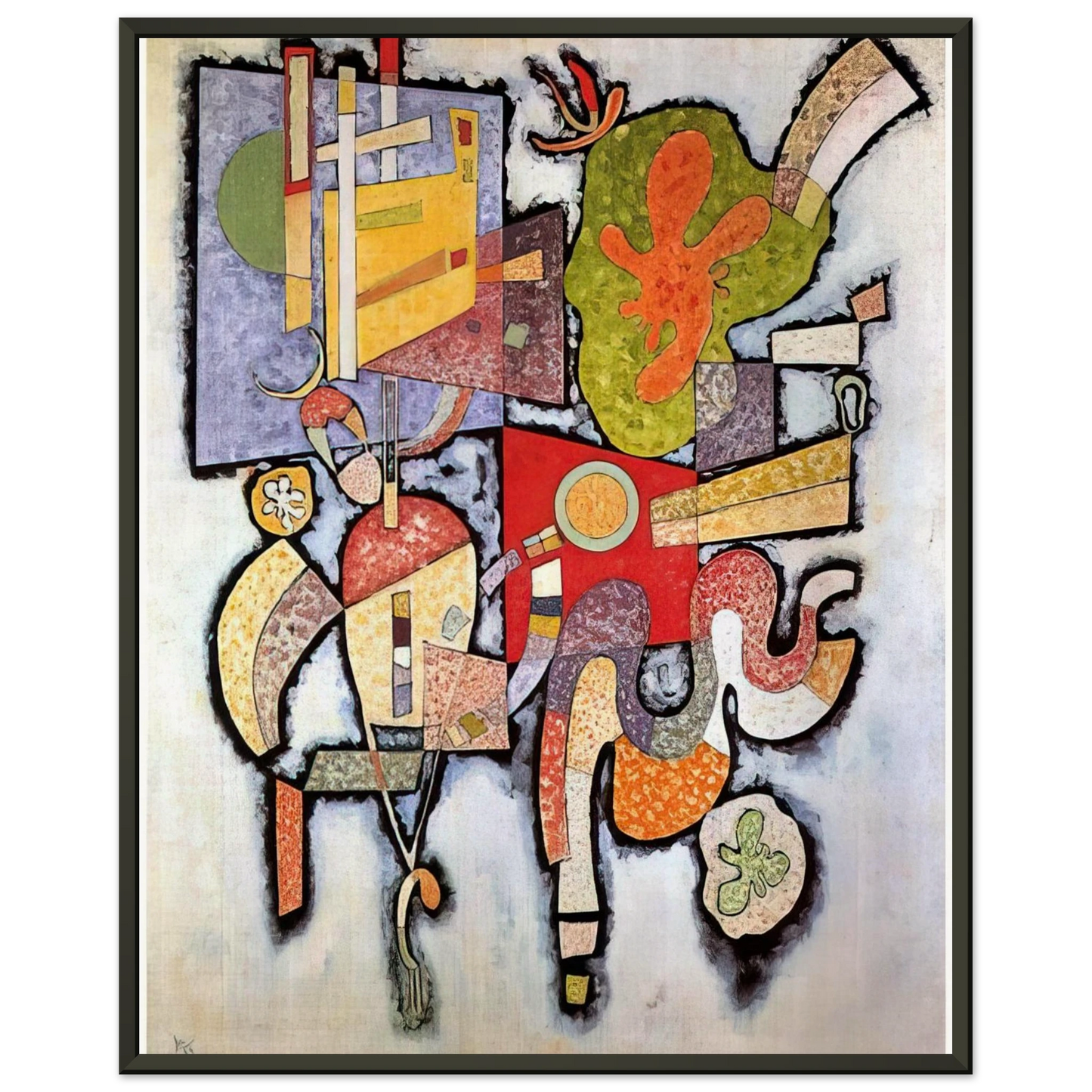 Wassily Kandinsky  COMPLEX SIMPLE 1939 Framed Art Print  - Aluminum Frame - 70x100 cm / 28x40 inches