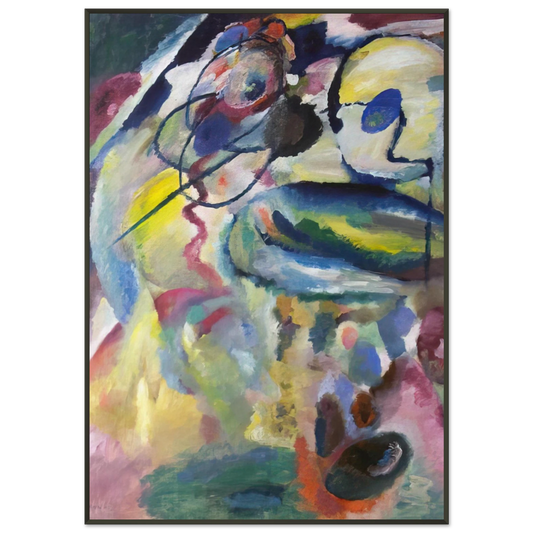 Wassily Kandinsky  PICTURE WITH A CIRCLE 1911 Framed Art Print  - Aluminum Frame - 21x29.7 cm / 8x12"