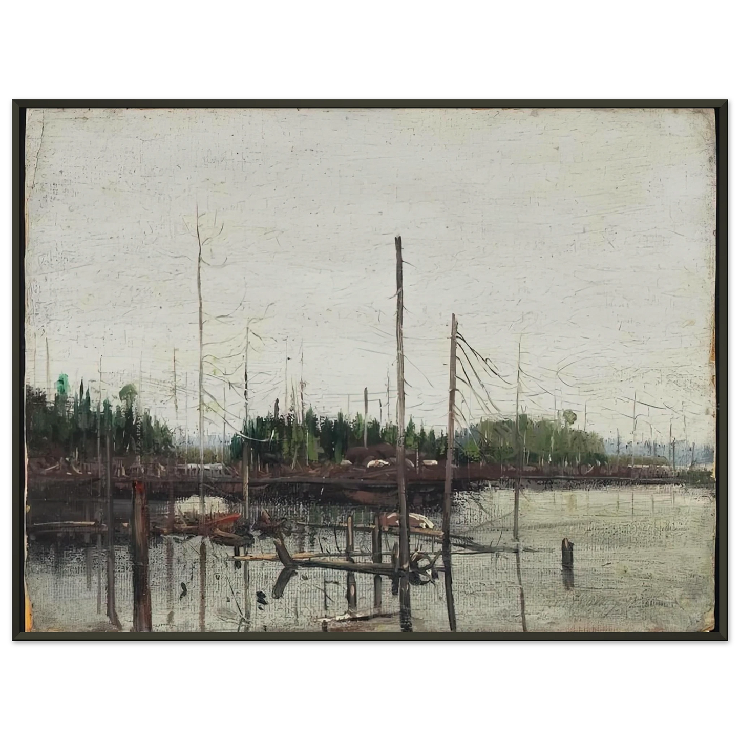 Tom Thomson DROWNED LAND 1912 Framed Art Print - Aluminum Frame - 40x50 cm / 16x20 inches