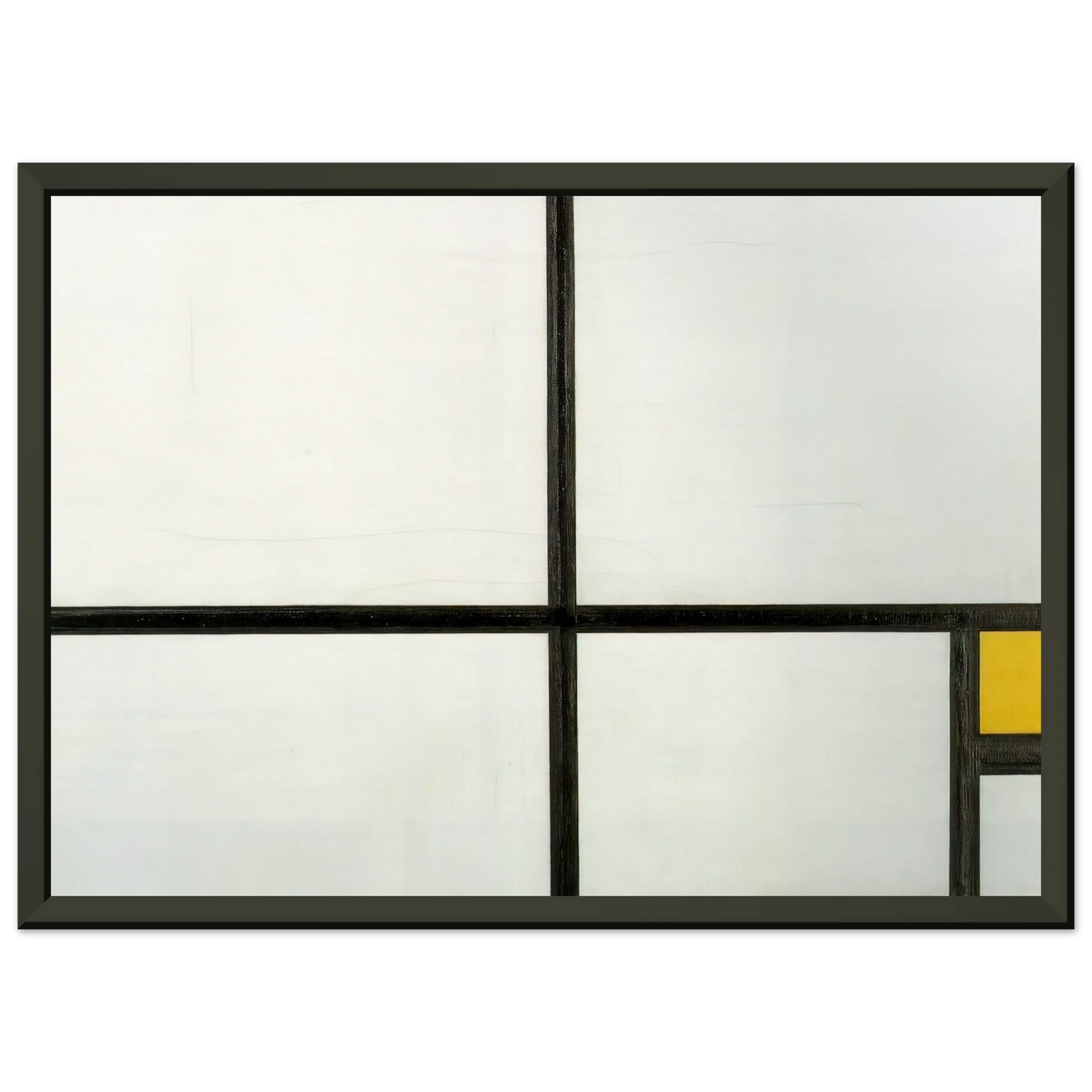Piet Mondrian  Composition with yellow patch Framed Art Print  - Aluminum Frame - 60x80 cm / 24x32 inches