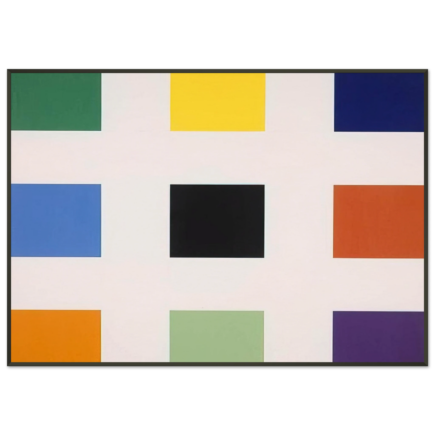 Ellsworth Kelly Nine Squares Framed Art Print - Aluminum Frame - 21x29.7 cm / 8x12"