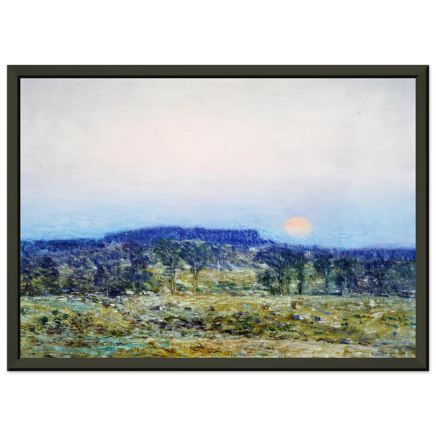 Childe Hassam September Moonrise Framed Art Print - Aluminum Frame - 60x80 cm / 24x32 inches
