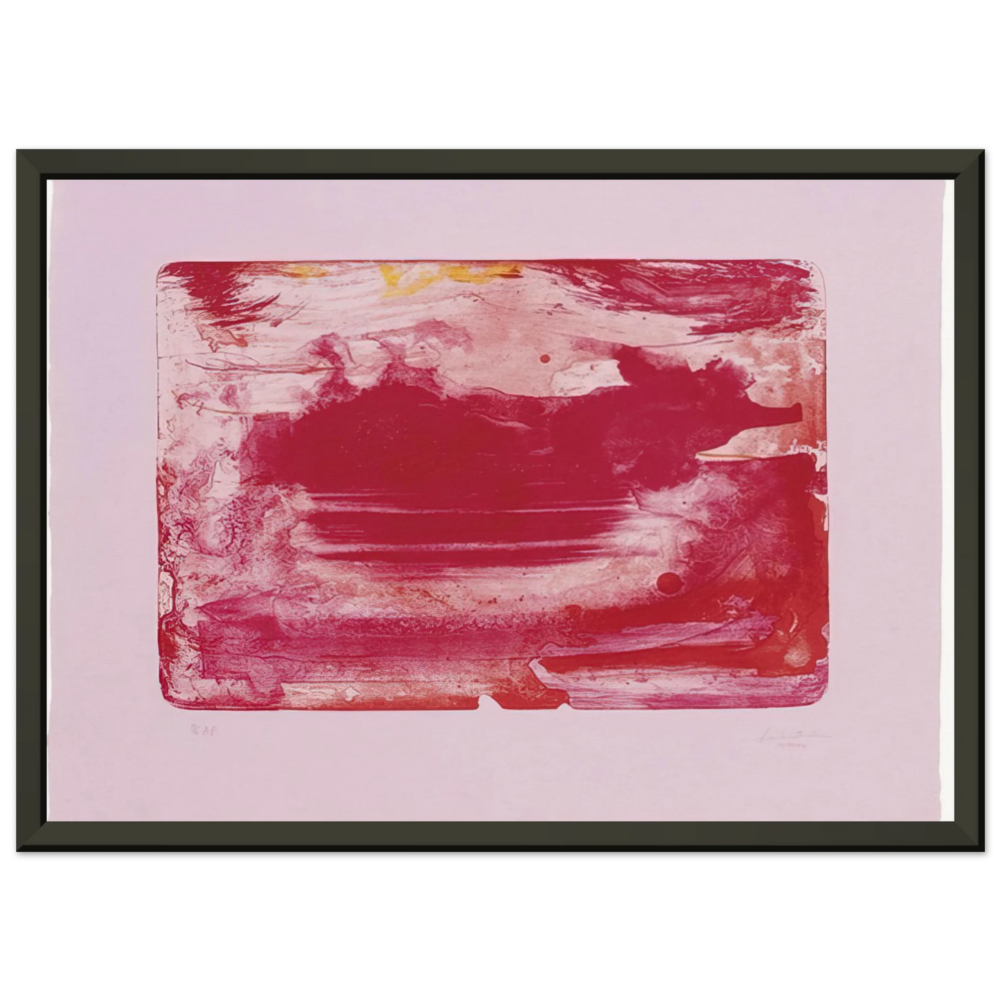 Helen Frankenthaler The Red Sea 1982 Framed Art Print - Aluminum Frame - 40x50 cm / 16x20 inches
