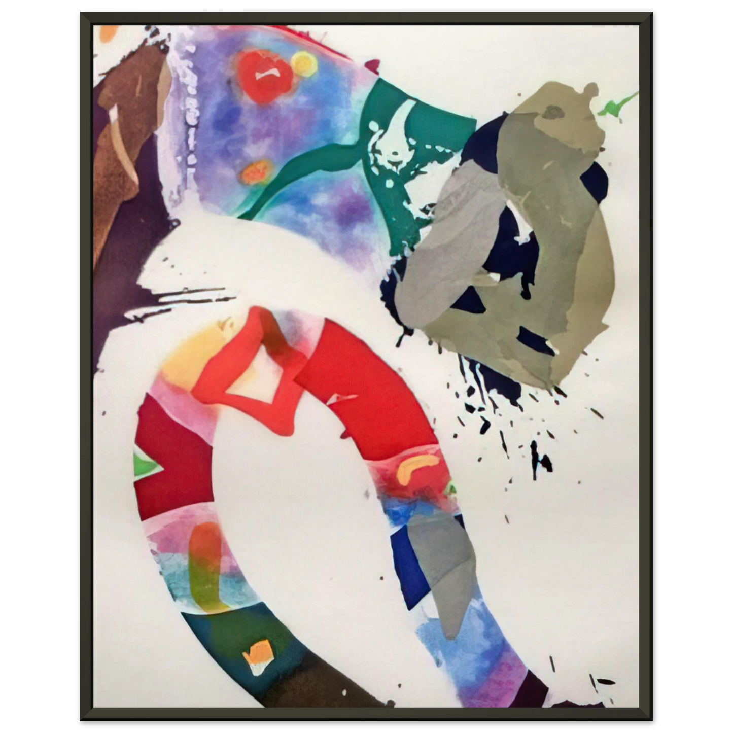 Sam Francis Untitled SFE 092 Framed Art Print - Aluminum Frame - 40x50 cm / 16x20 inches