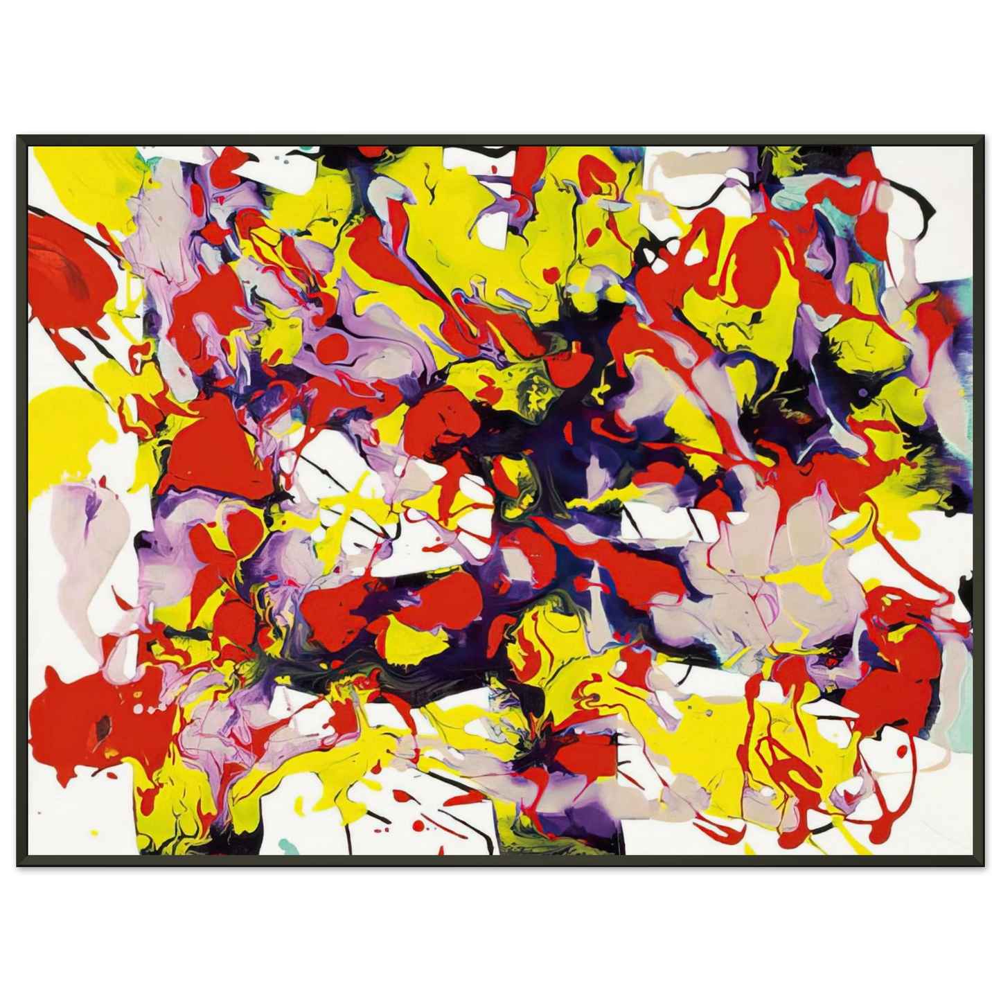 Sam Francis Untitled SFP9469 SFF 1743 Framed Art Print - Aluminum Frame - 60x80 cm / 24x32 inches