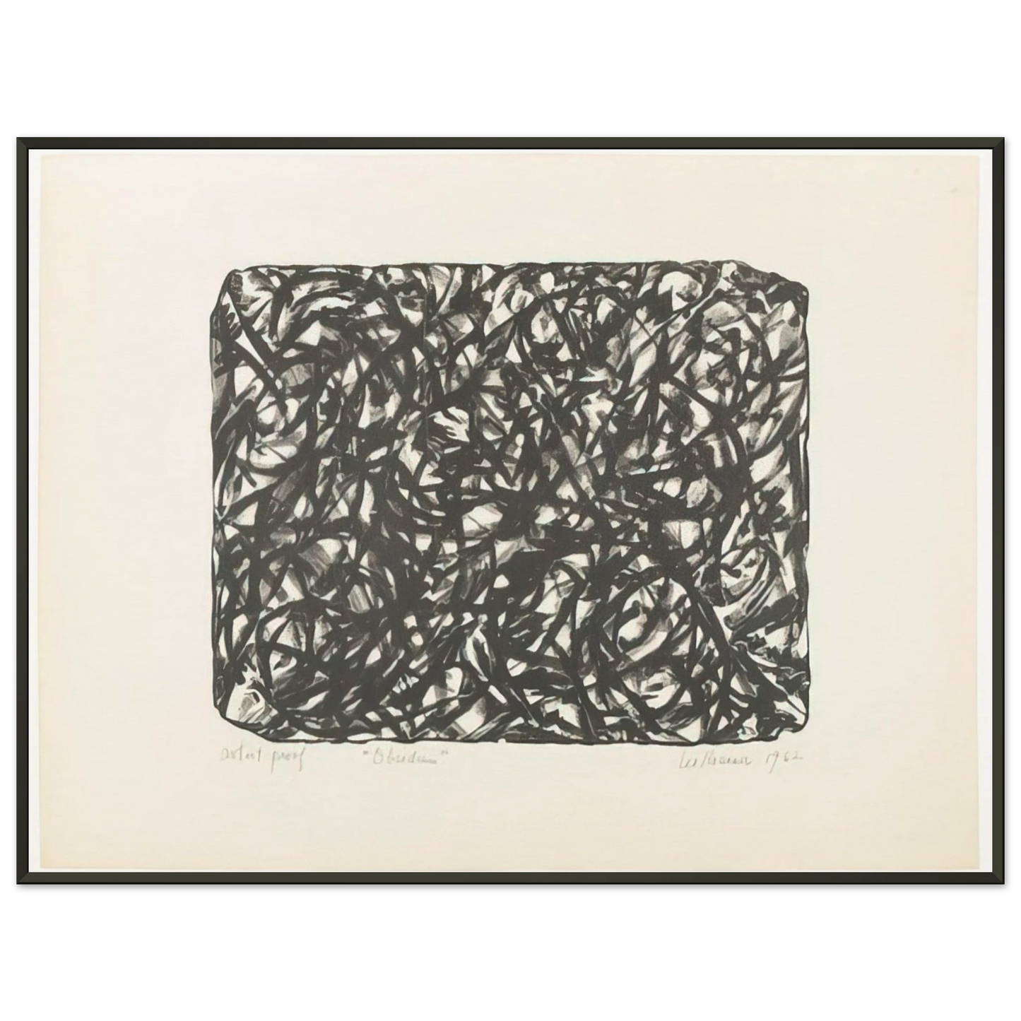 Lee Krasner Obsidian Framed Art Print - Aluminum Frame - 60x80 cm / 24x32 inches