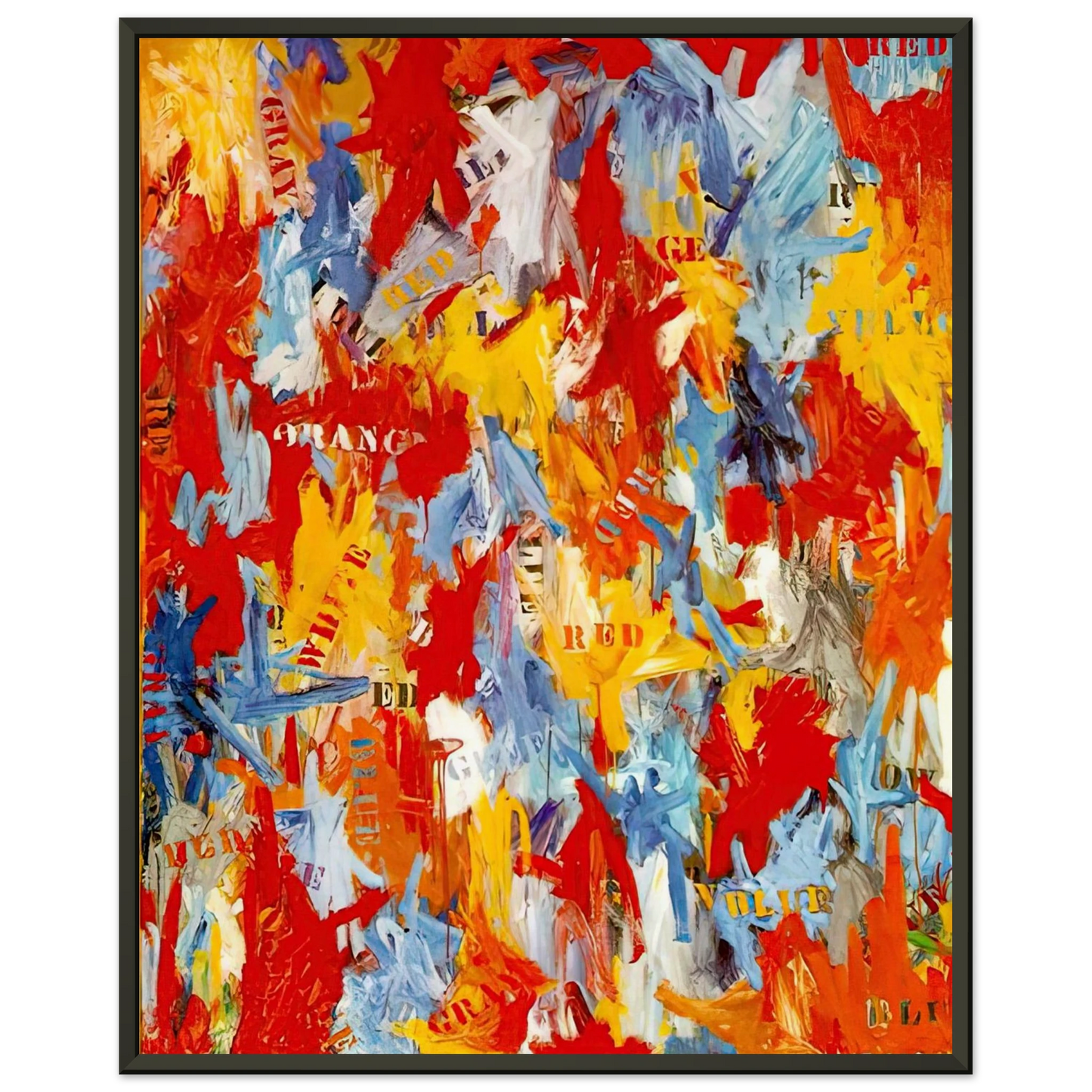 Jasper Johns FALSE START 1959 Framed Art Print - Aluminum Frame - 70x100 cm / 28x40 inches