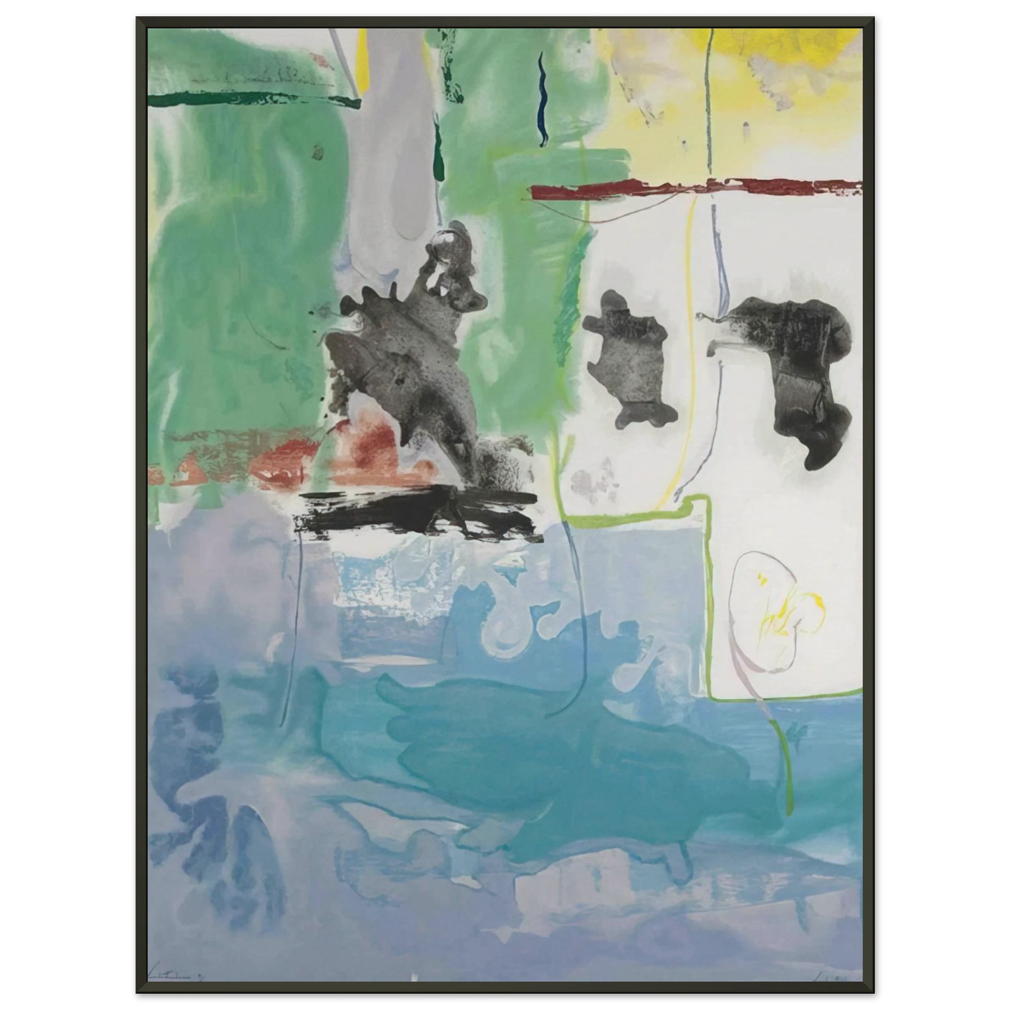 Helen Frankenthaler West Wind 1997 Framed Art Print - Aluminum Frame - 70x100 cm / 28x40 inches