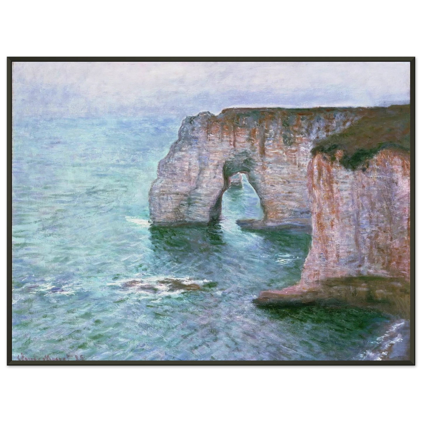 claude monet The Manneport Seen from the East Framed Art Print - Aluminum Frame - 70x100 cm / 28x40 inches