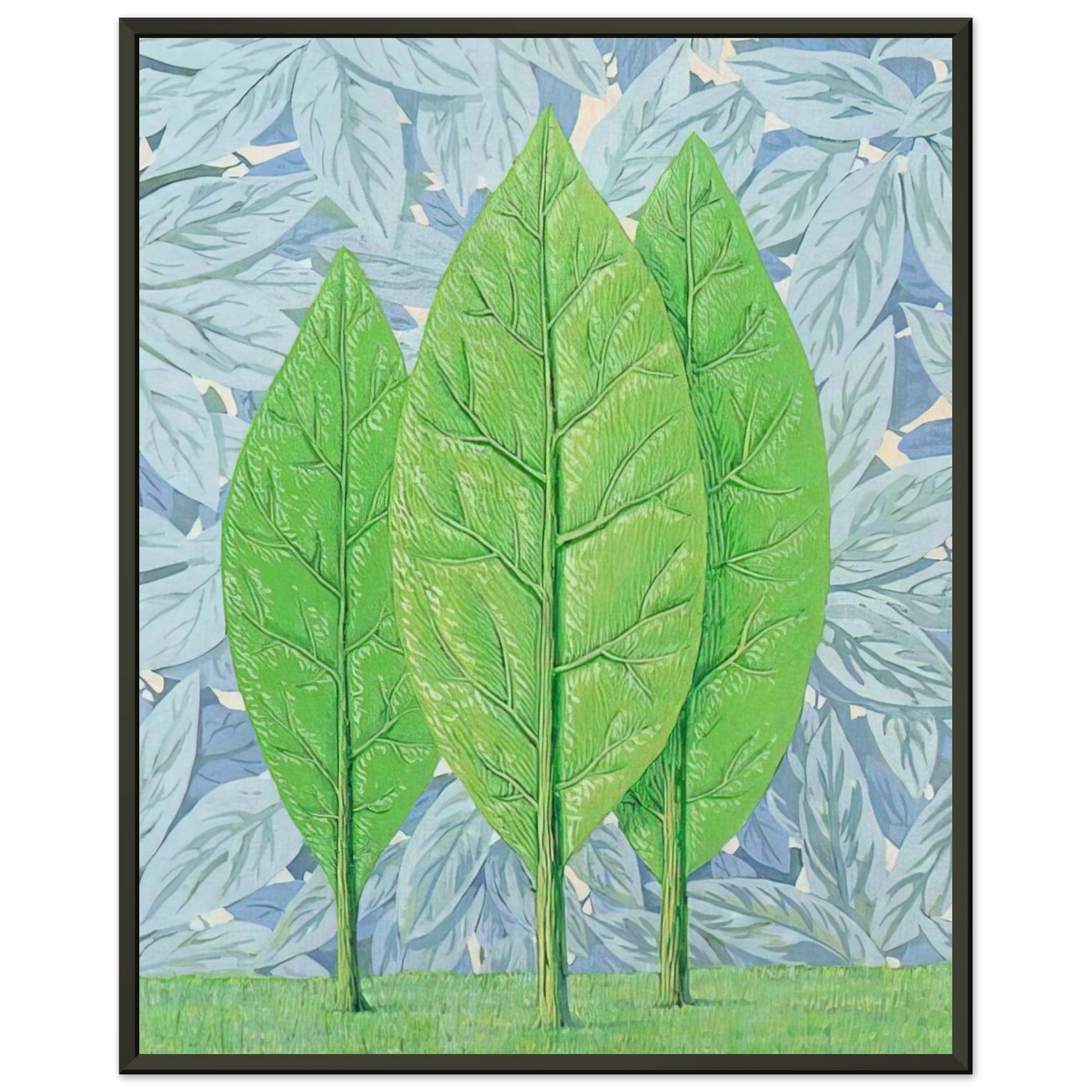 Rene Magritte  THE GOOD SEASON 1961 Framed Art Print  - Aluminum Frame - 70x100 cm / 28x40 inches