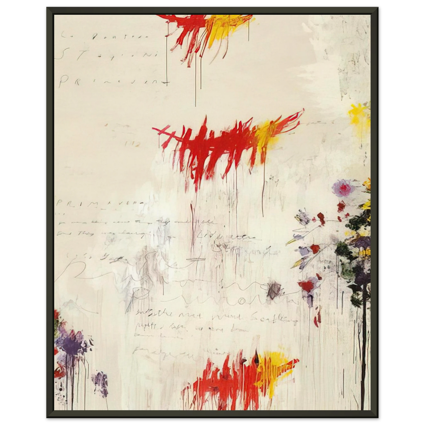 Cy Twombly Quattro stagioni I Primavera Framed Art Print - Aluminum Frame - 40x50 cm / 16x20 inches