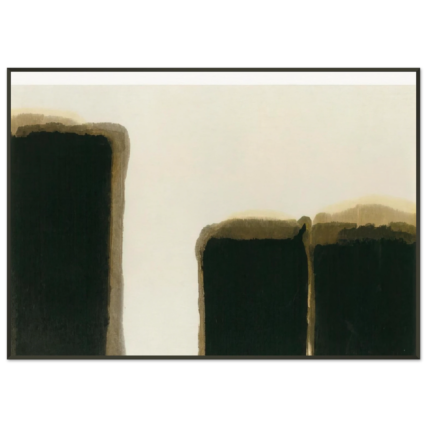 Yun Hyongkeun Burnt Umber Ultramarine I 1981 Framed Art Print - Aluminum Frame - 21x29.7 cm / 8x12"