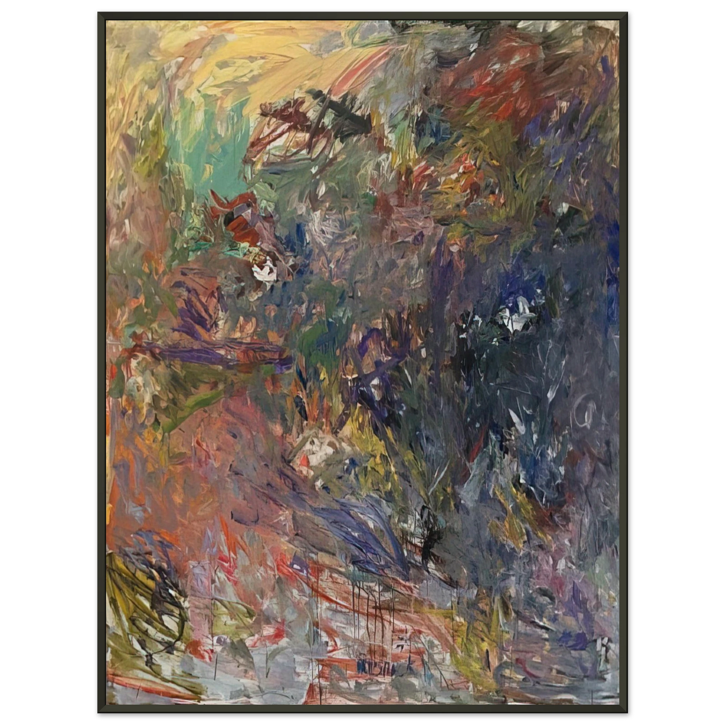 Milton Resnick UNTITLED 1959 Framed Art Print - Aluminum Frame - 60x80 cm / 24x32 inches