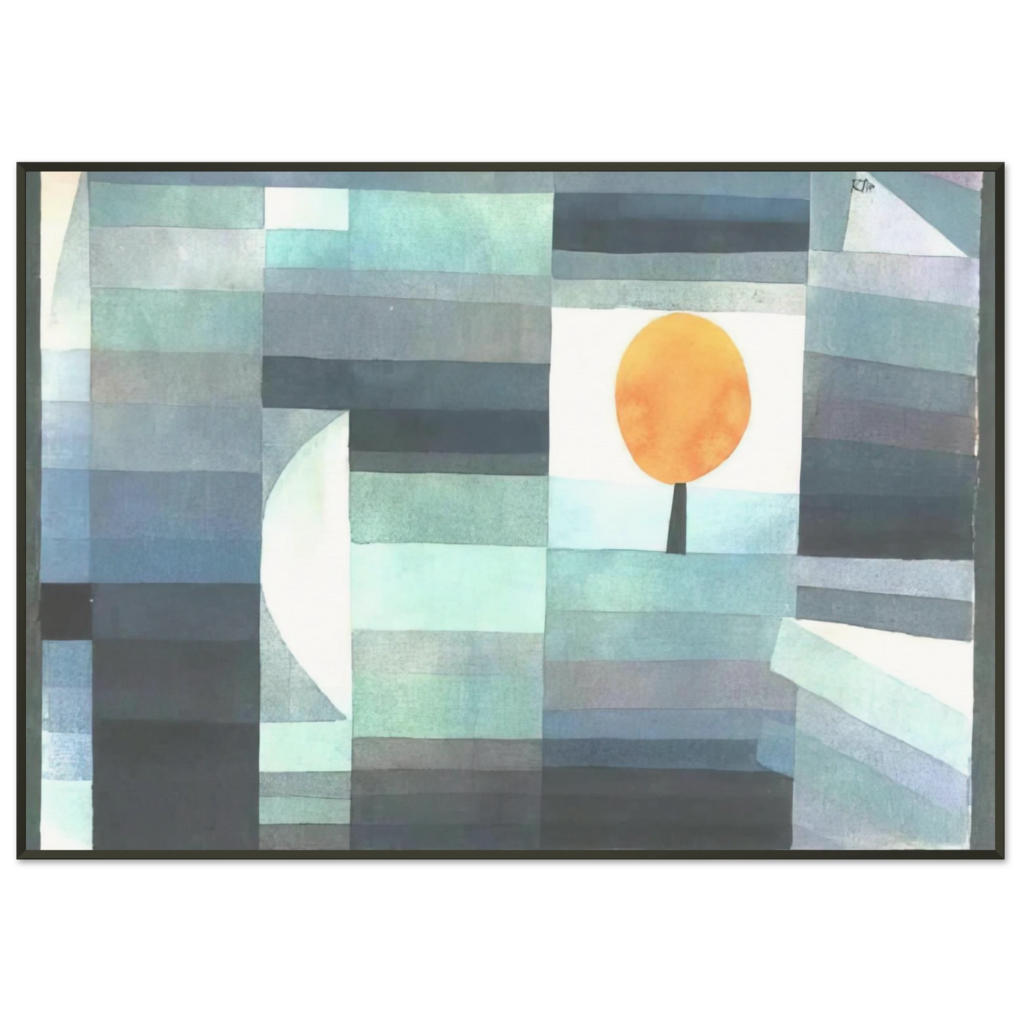 Paul Klee THE MESSENGER OF AUTUMN 1922 Framed Art Print - Aluminum Frame - 21x29.7 cm / 8x12"