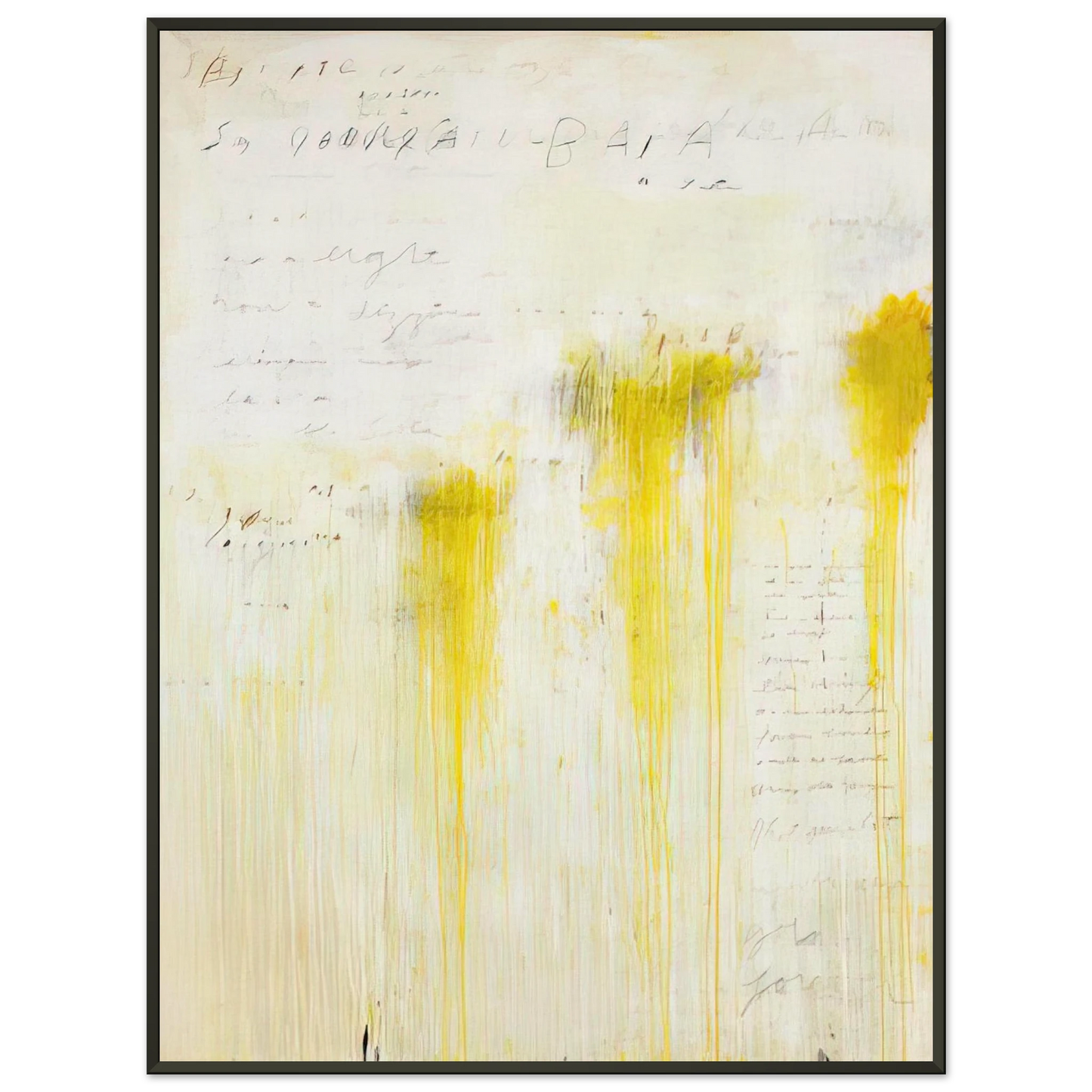 Cy Twombly Quattro Stagioni II Estate Framed Art Print - Aluminum Frame - 60x80 cm / 24x32 inches