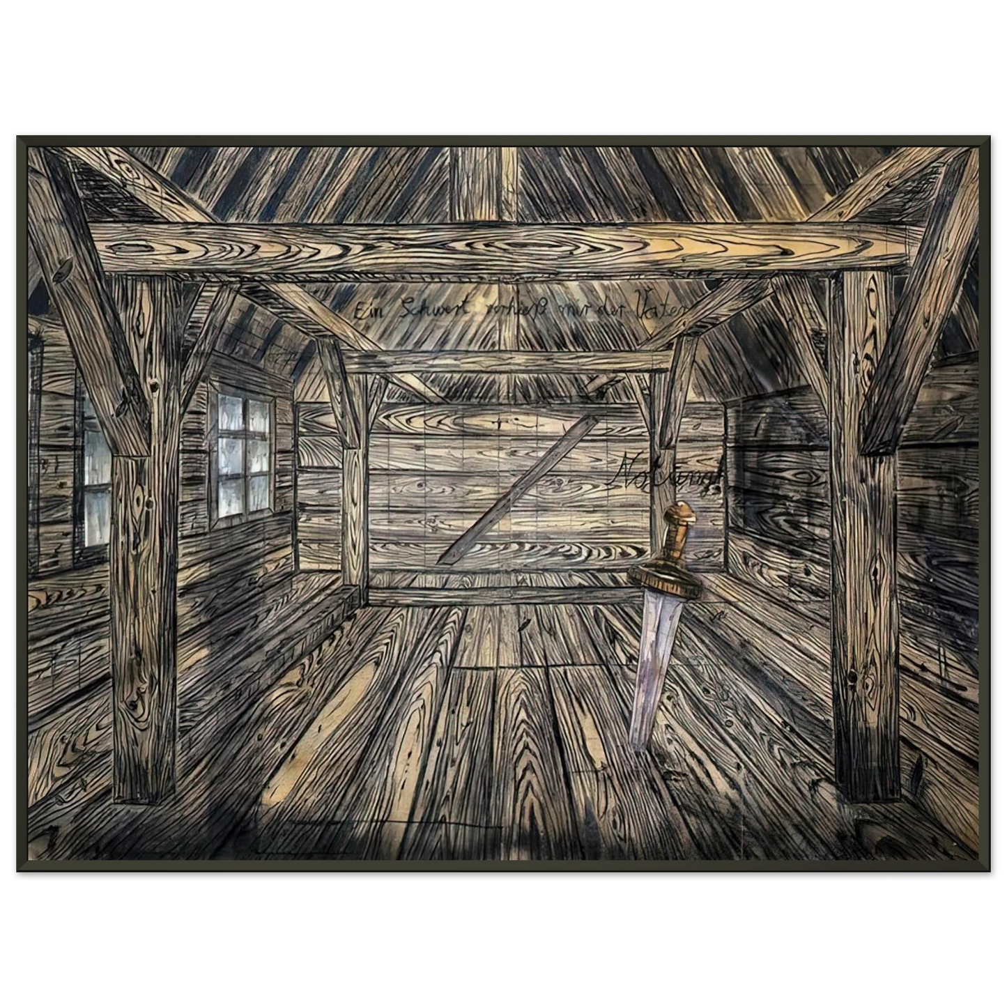 Anselm Kiefer NOTHUNG 1973 Framed Art Print - Aluminum Frame - 40x50 cm / 16x20 inches