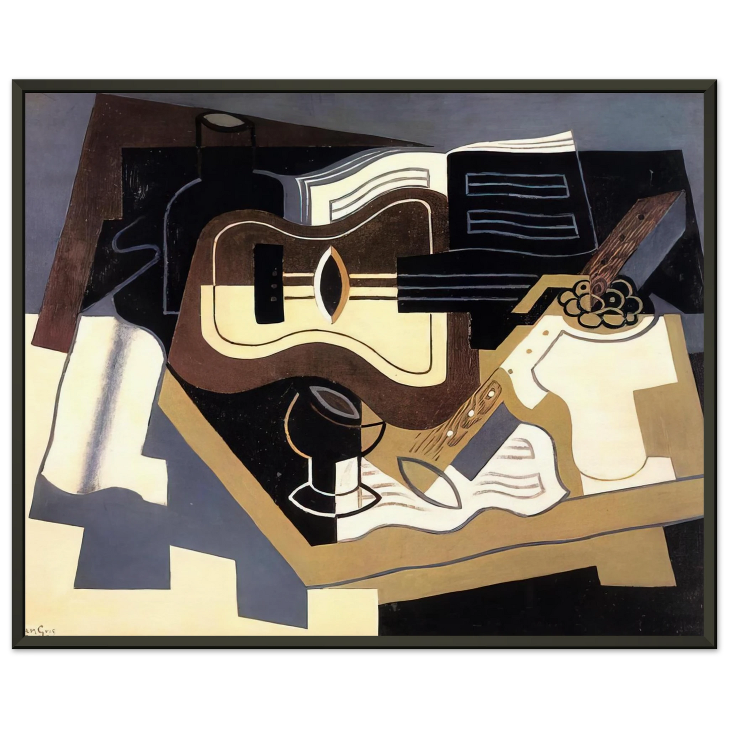 Juan Gris  GUITAR AND CLARINET 1920 Framed Art Print  - Aluminum Frame - 40x50 cm / 16x20 inches