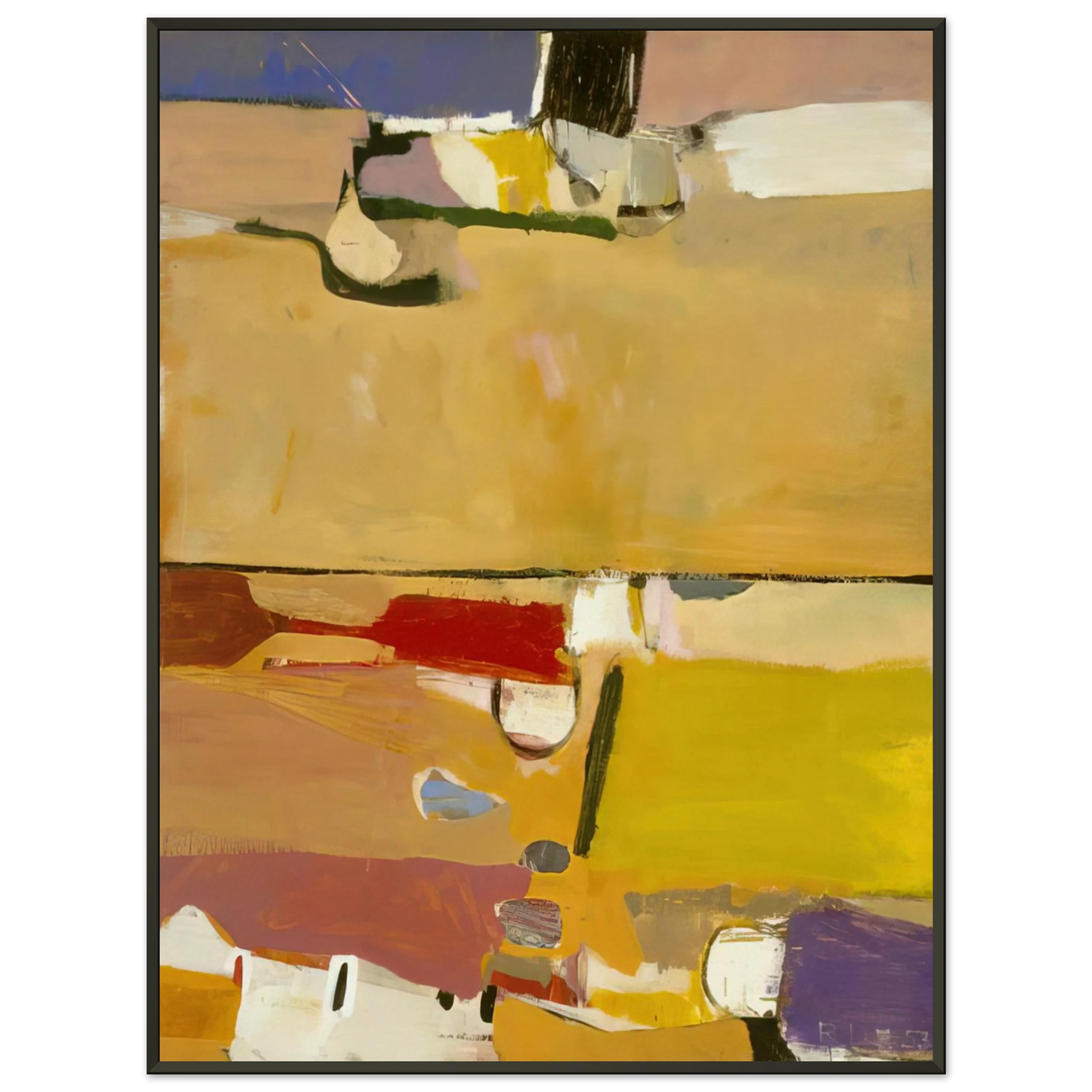 Richard Diebenkorn A Day at the Races Framed Art Print - Aluminum Frame - 40x50 cm / 16x20 inches