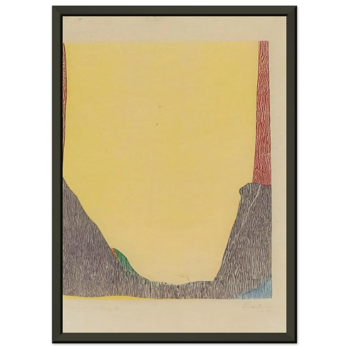 Helen Frankenthaler East and Beyond 1973 Framed Art Print - Aluminum Frame - 40x50 cm / 16x20 inches