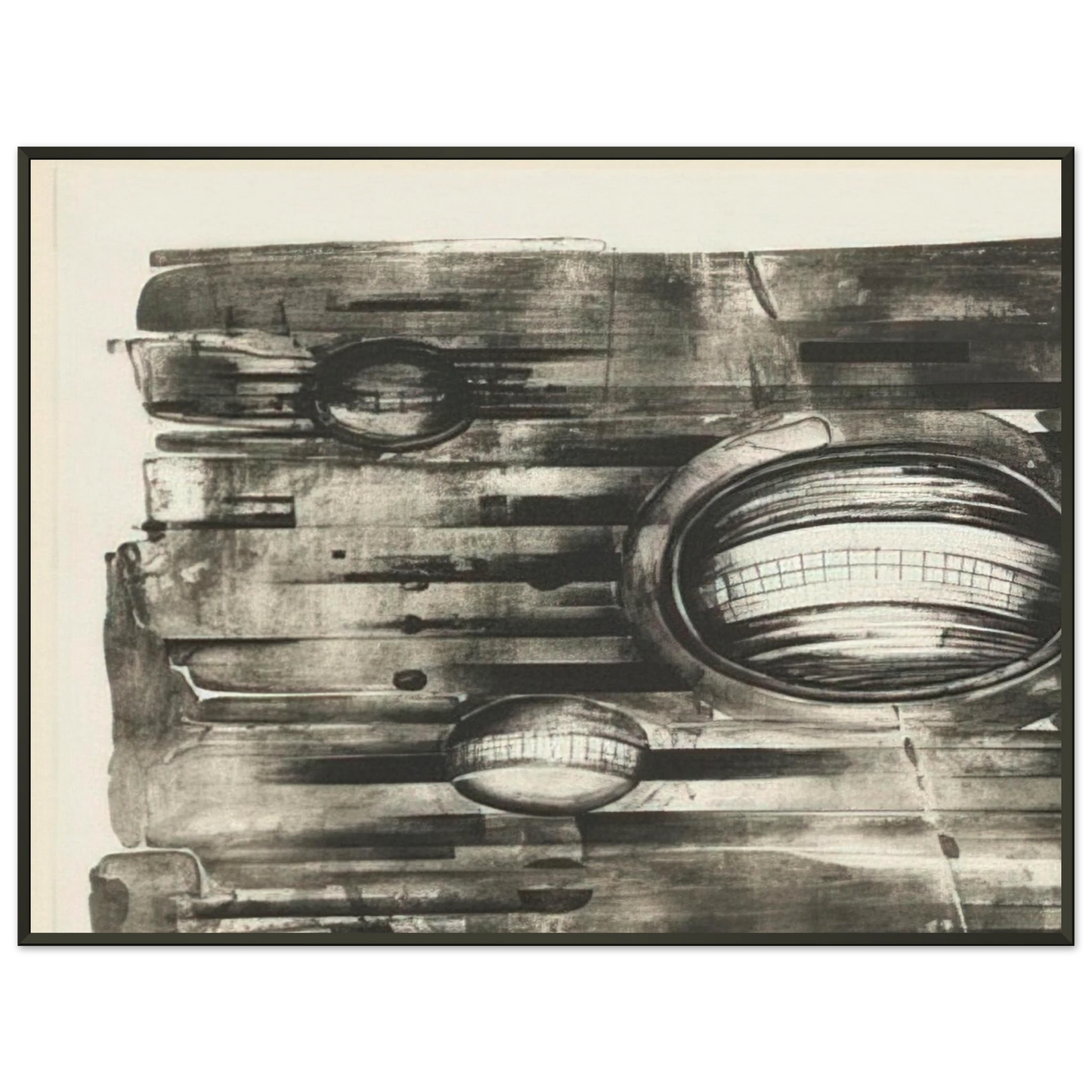 Lee Bontecou FOURTH STONE 1963 Framed Art Print - Aluminum Frame - 60x80 cm / 24x32 inches