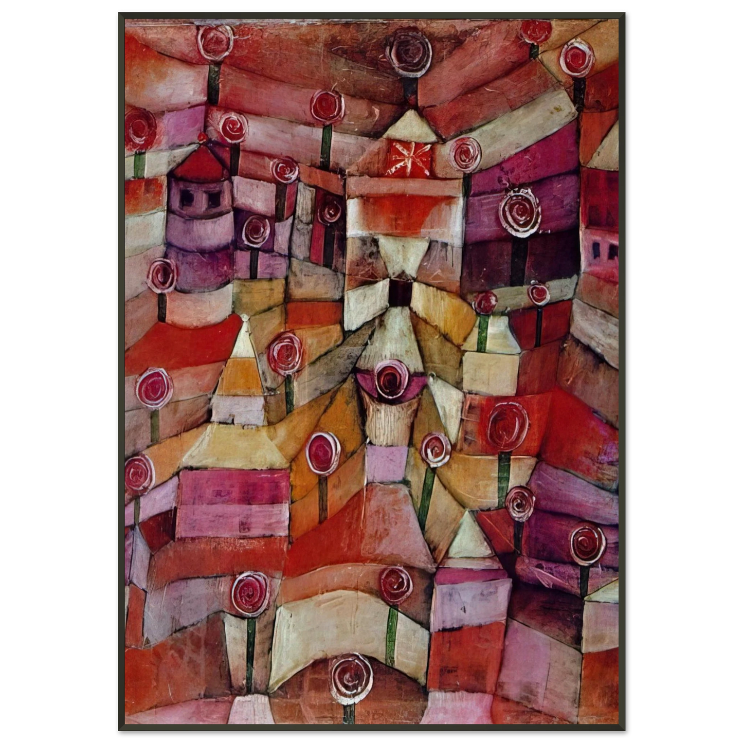 Paul Klee ROSE GARDEN 1920 Framed Art Print - Aluminum Frame - 21x29.7 cm / 8x12"