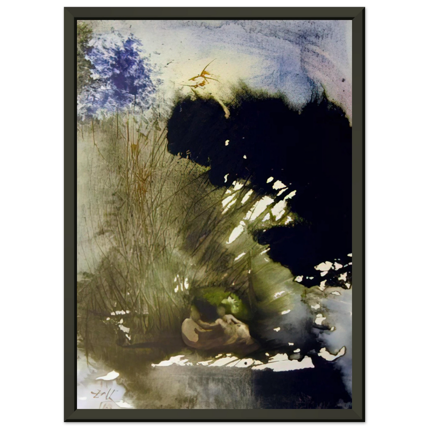 Salvador Dali VIR ET MULIER IN PARADISO VOLUPTATIS 1967 Framed Art Print - Aluminum Frame - 60x80 cm / 24x32 inches