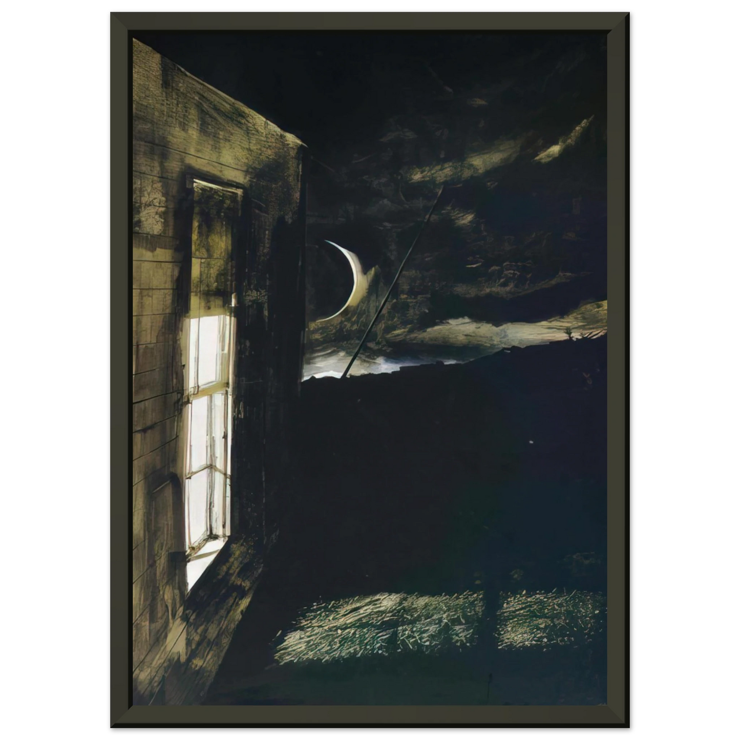 Andrew Wyeth CRESCENT MOON Framed Art Print - Aluminum Frame - 40x50 cm / 16x20 inches