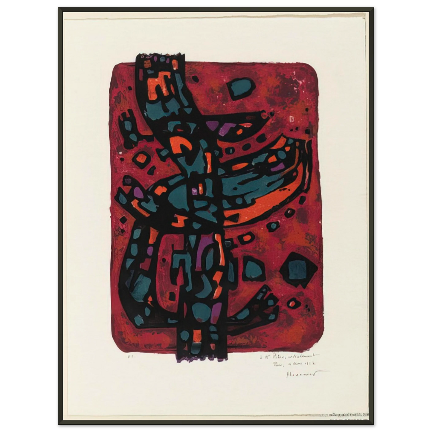 Alfred Manessier Living Flame 1954 Framed Art Print - Aluminum Frame - 60x80 cm / 24x32 inches