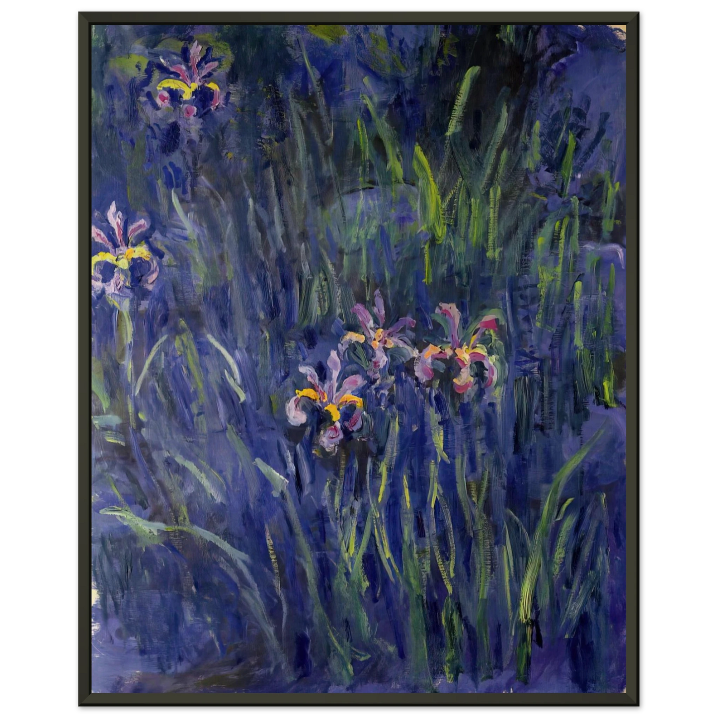 claude monet  Irises 2 Framed Art Print  - Aluminum Frame - 70x100 cm / 28x40 inches