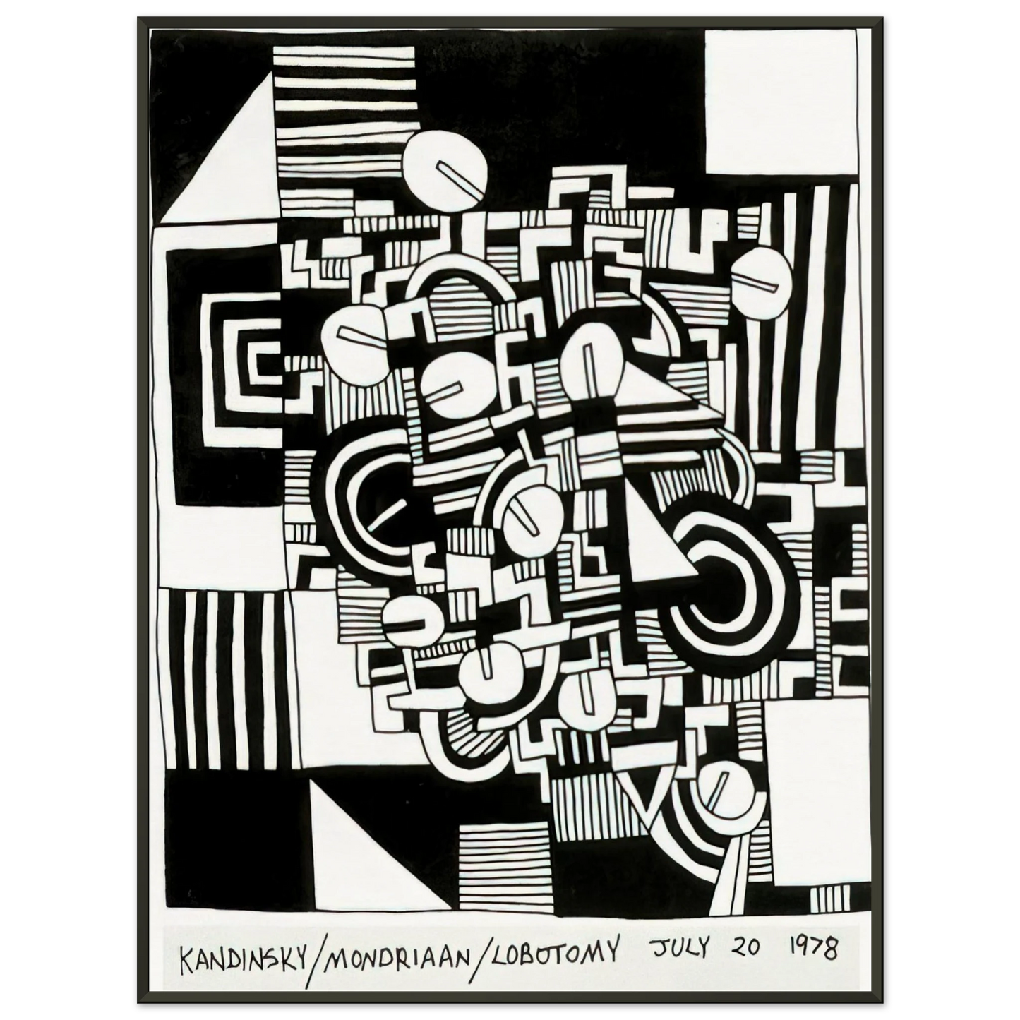 Keith Haring UNTITLED 1978 Framed Art Print - Aluminum Frame - 40x50 cm / 16x20 inches