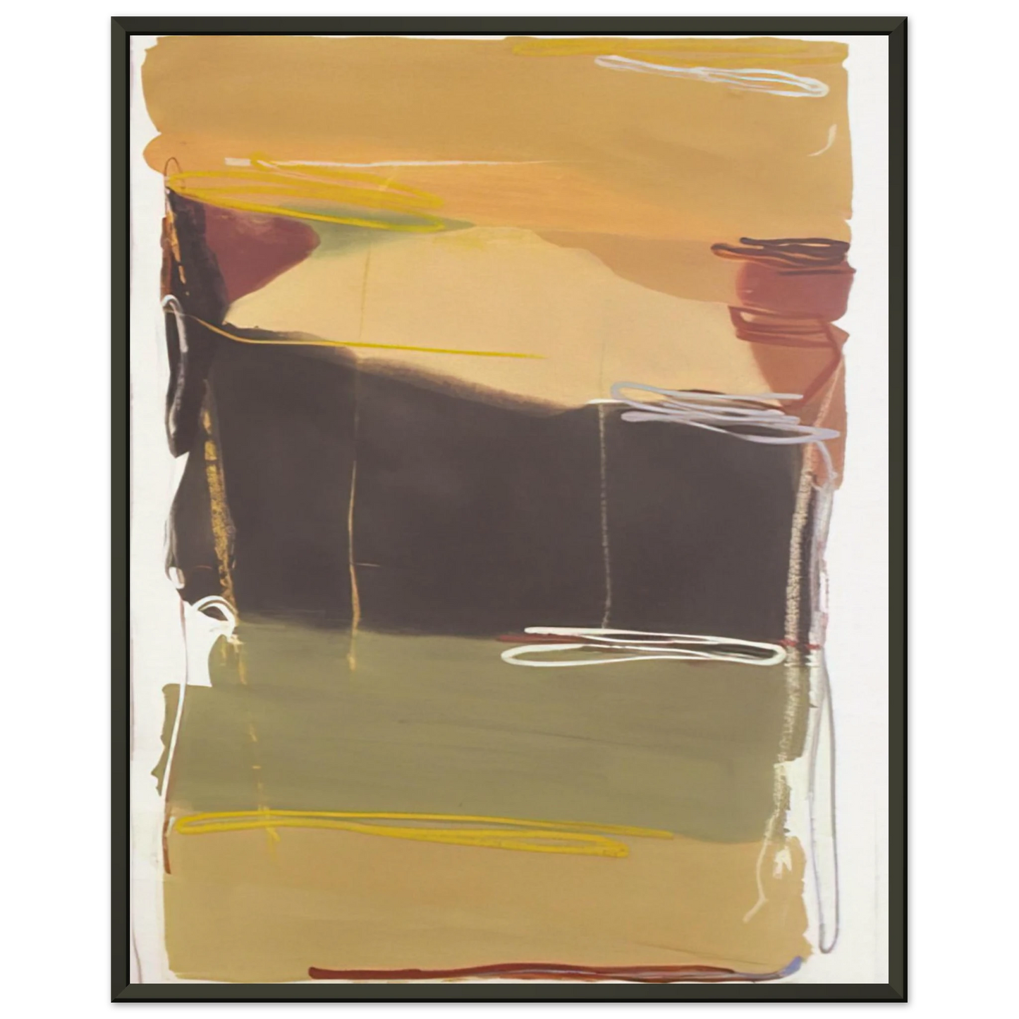 Larry Zox Untitled 1993 Framed Art Print - Aluminum Frame - 40x50 cm / 16x20 inches