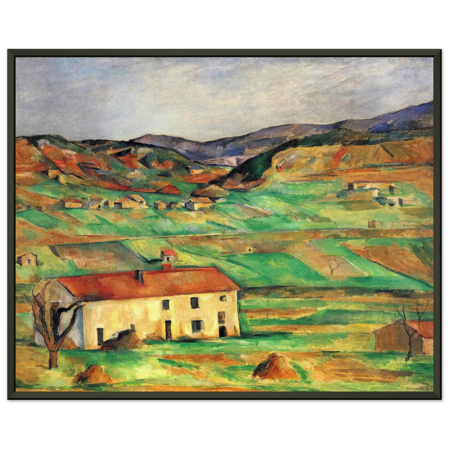 Paul Cezanne Gardanne Framed Art Print - Aluminum Frame - 70x100 cm / 28x40 inches