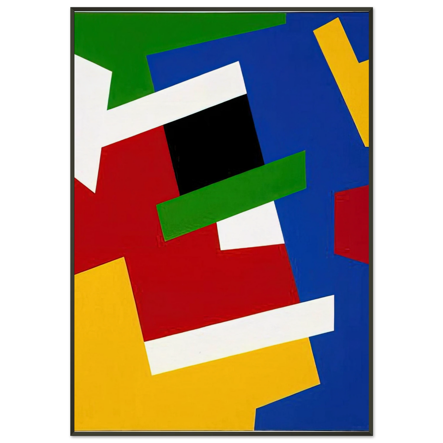 Fernand Leduc Strates solaires Framed Art Print - Aluminum Frame - 21x29.7 cm / 8x12"