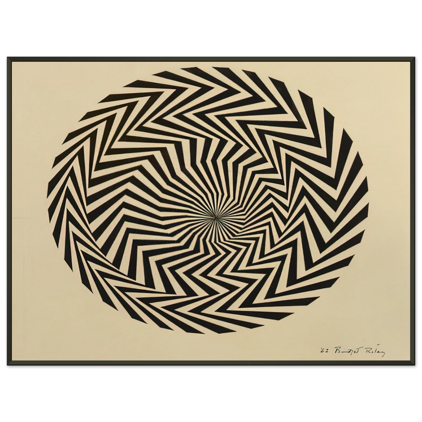 Bridget Riley BLAZE STUDY 1962 Framed Art Print - Aluminum Frame - 40x50 cm / 16x20 inches