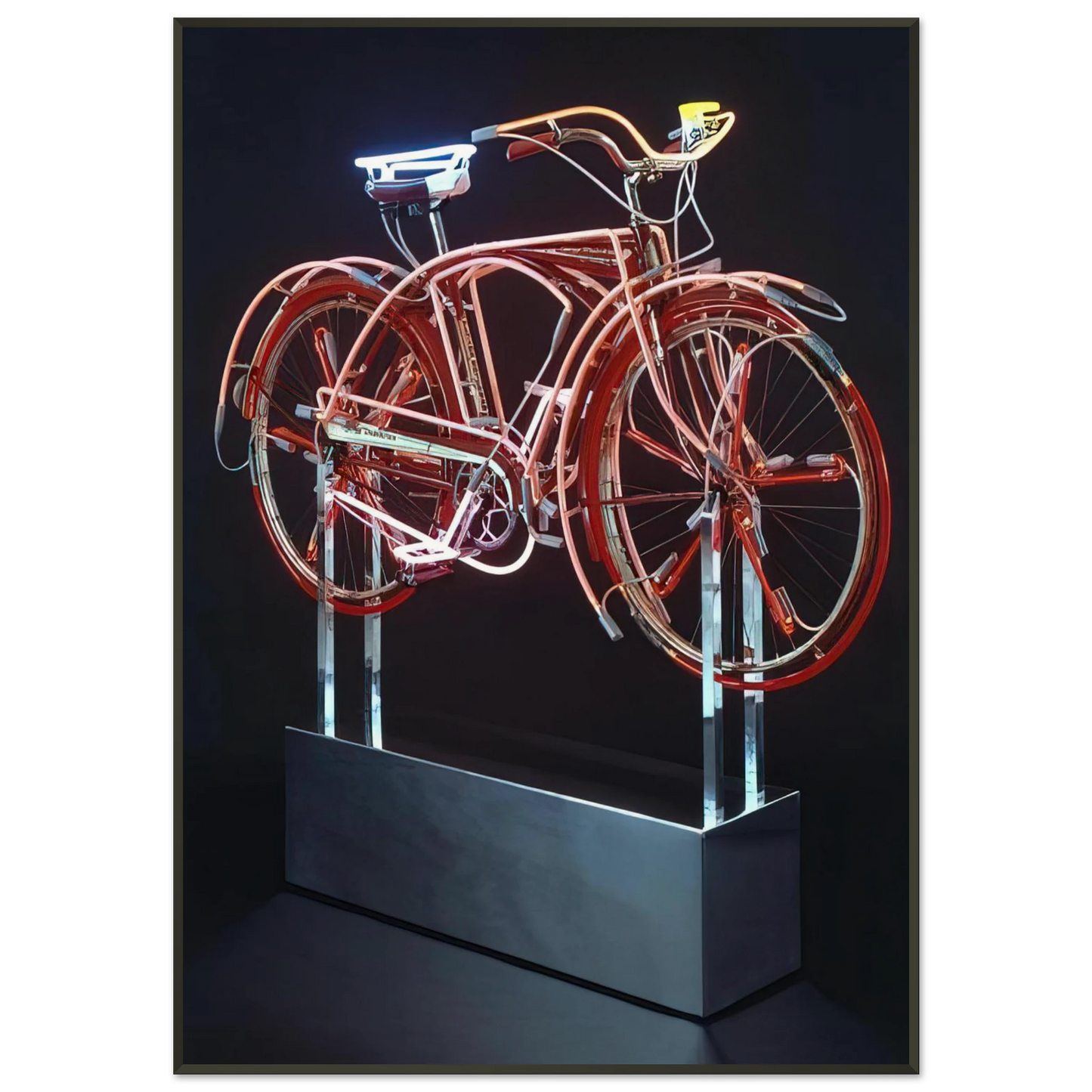 Robert Rauschenberg BICYCLOID IX 1994 Framed Art Print - Aluminum Frame - 21x29.7 cm / 8x12"