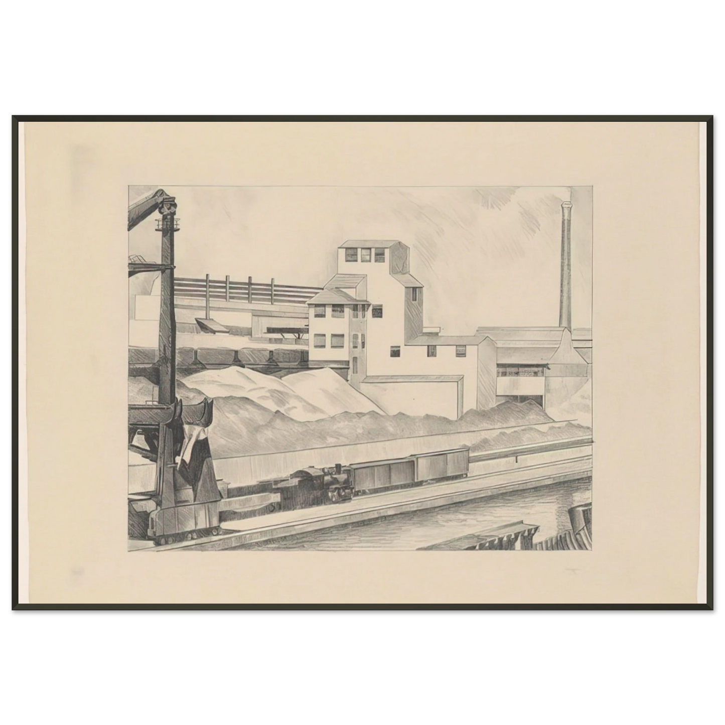 Charles Sheeler Industrial Series 1 1928 Framed Art Print - Aluminum Frame - 21x29.7 cm / 8x12"