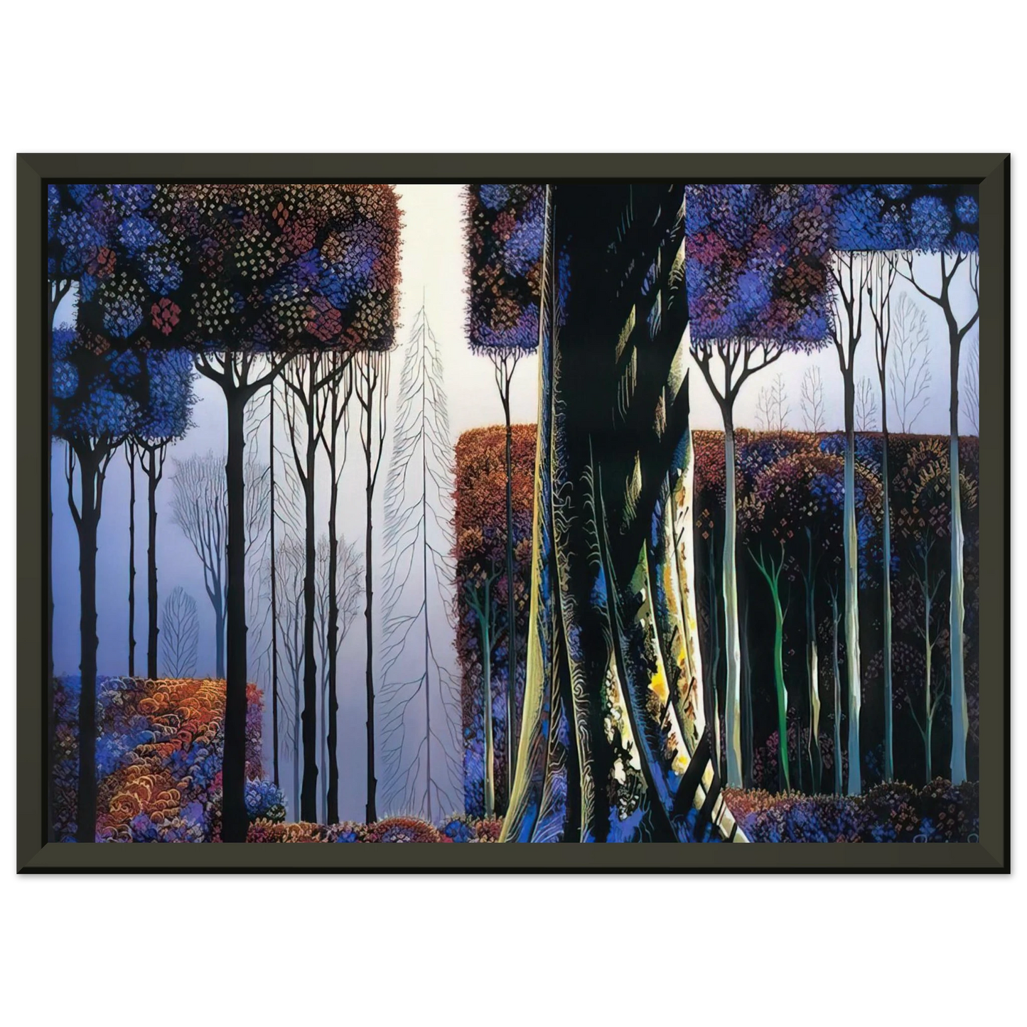 Eyvind Earle  Ancient Forest Framed Art Print  - Aluminum Frame - 60x80 cm / 24x32 inches